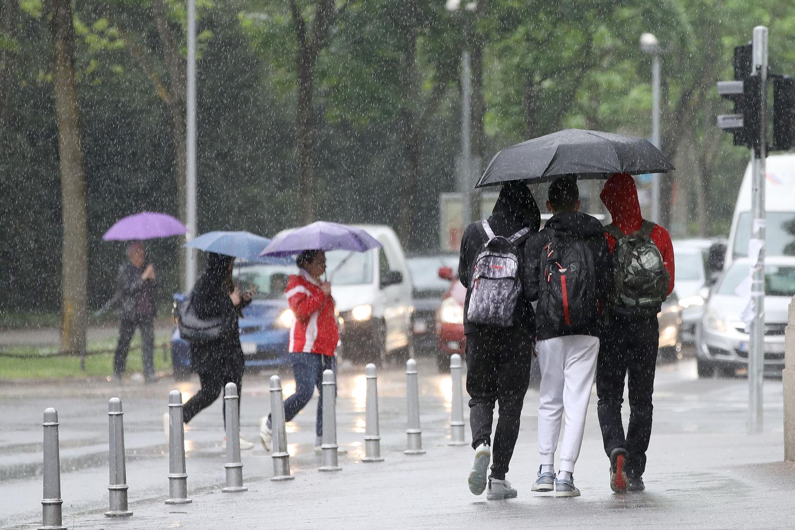 Zagreb, kiša, pljusak