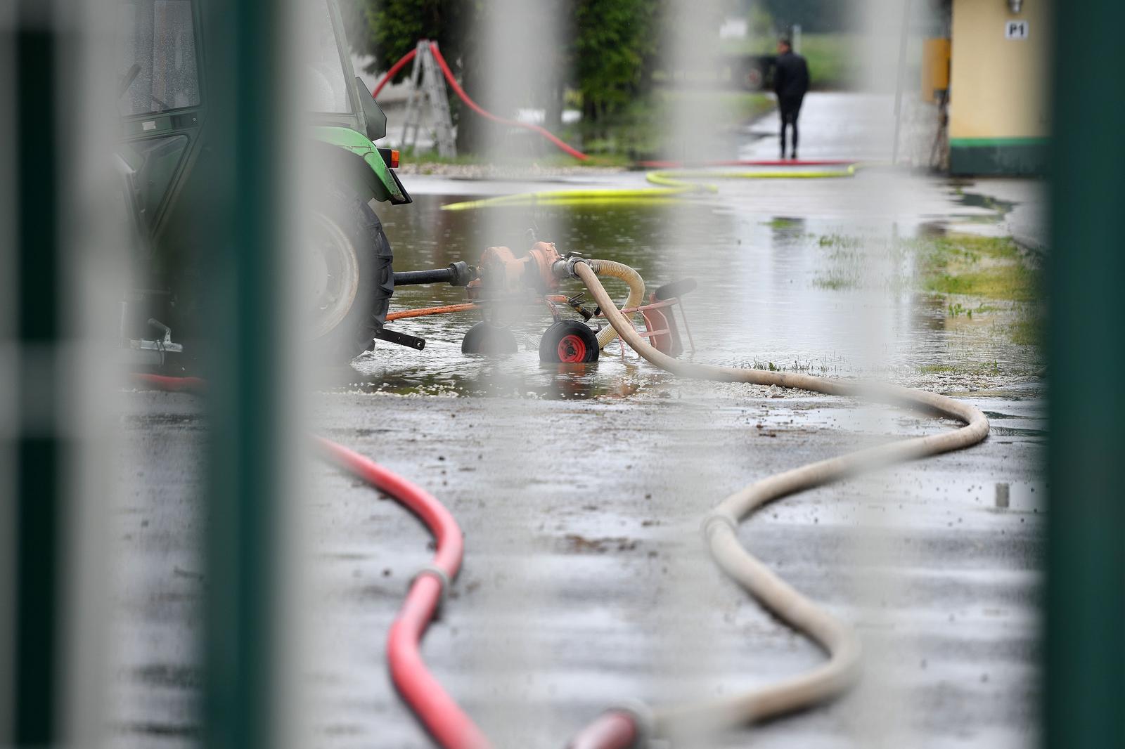 Poplavljeno područje u naselju Krkanec u varaždinskoj županiji