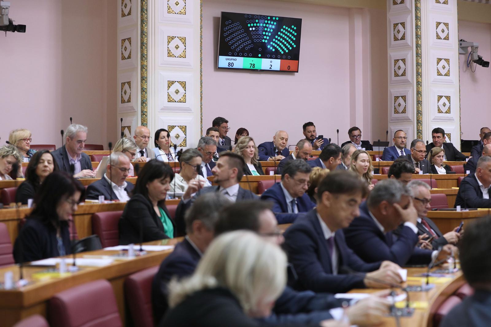 Zagreb: Glasovanjem nastavljena 16. sjednica Sabora