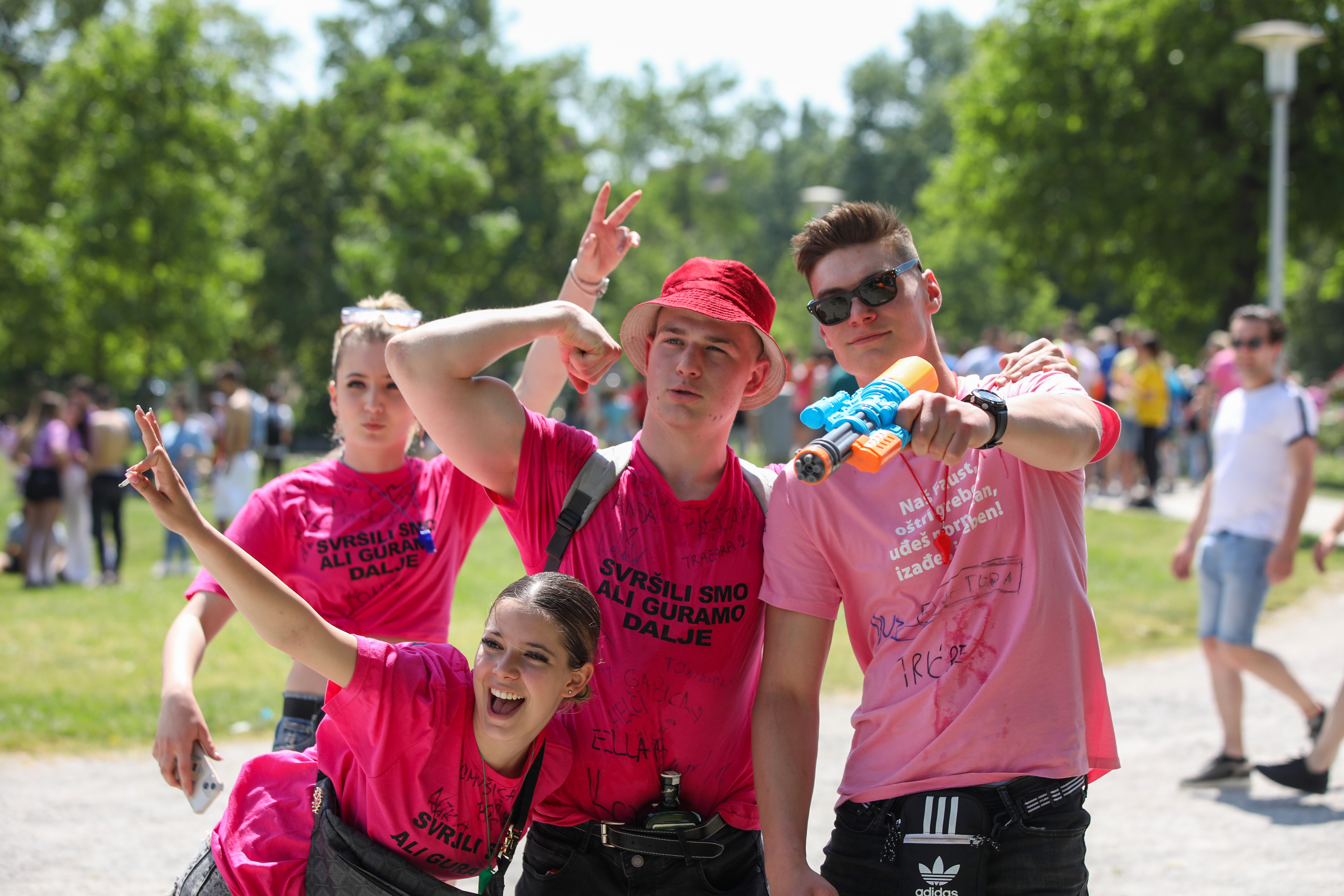 Zagreb: Slavlje maturanata na Bundeku