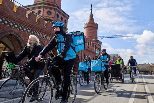 WOLT Drivers Demonstrate for Payment of Outstanding Wages, berlin, berlin, germany - 05 Apr 2023