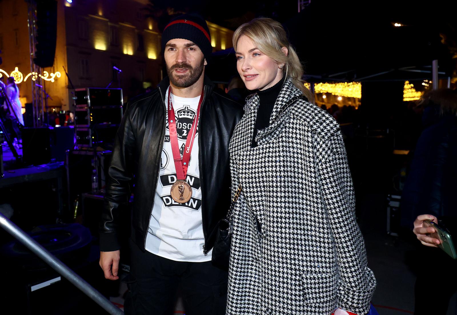 Split: Marko Livaja u društvu supruge Iris na svečanom dočeku