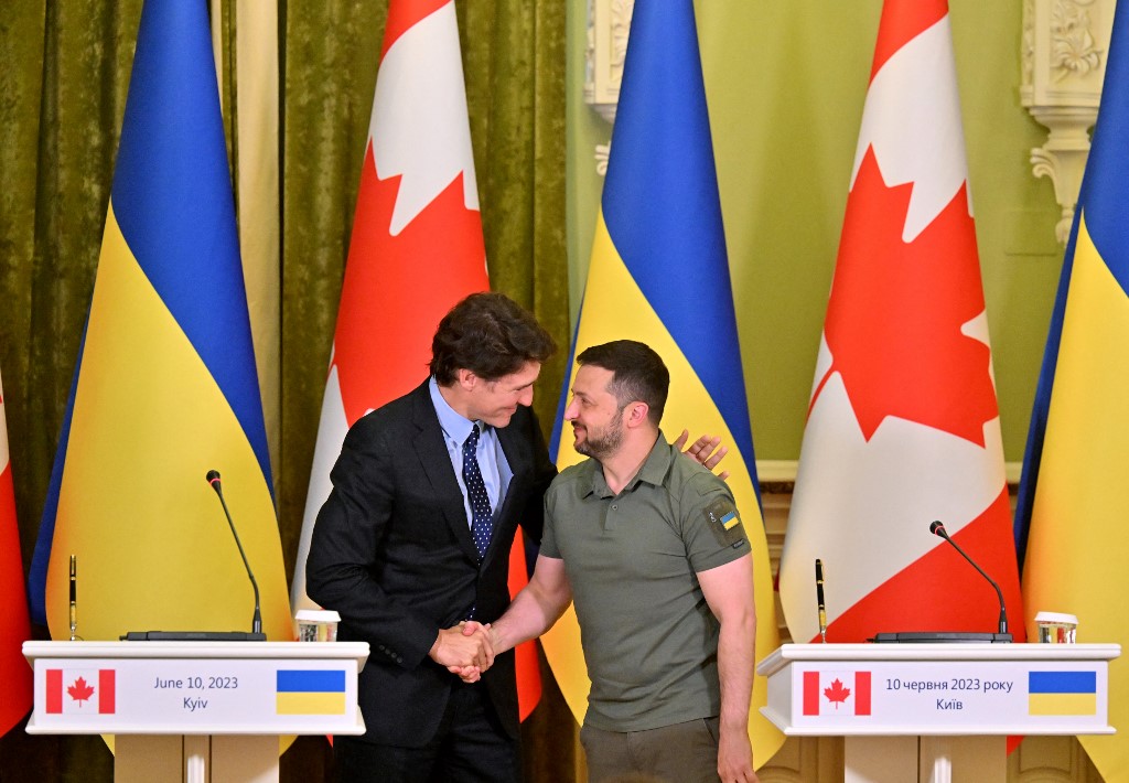 Justin Trudeau i Volodimir Zelenski
