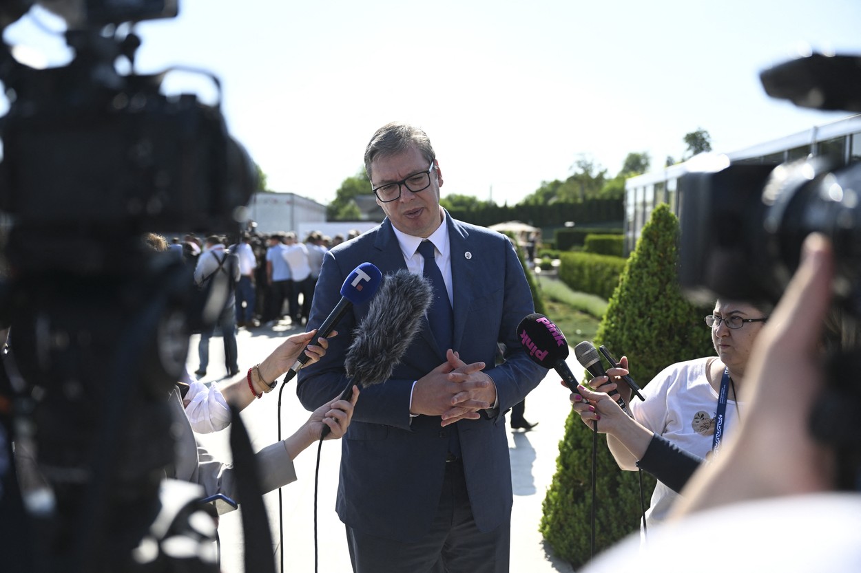 Serbian President Aleksandar Vucic in Moldova