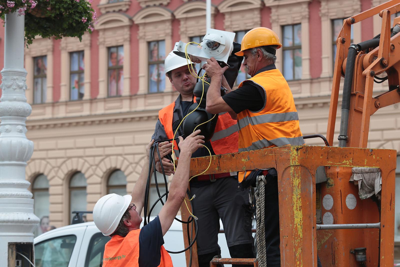 Zagreb: Postavljanje video nadzora na isto?noj strani Trga bana Josipa Jela?i?a