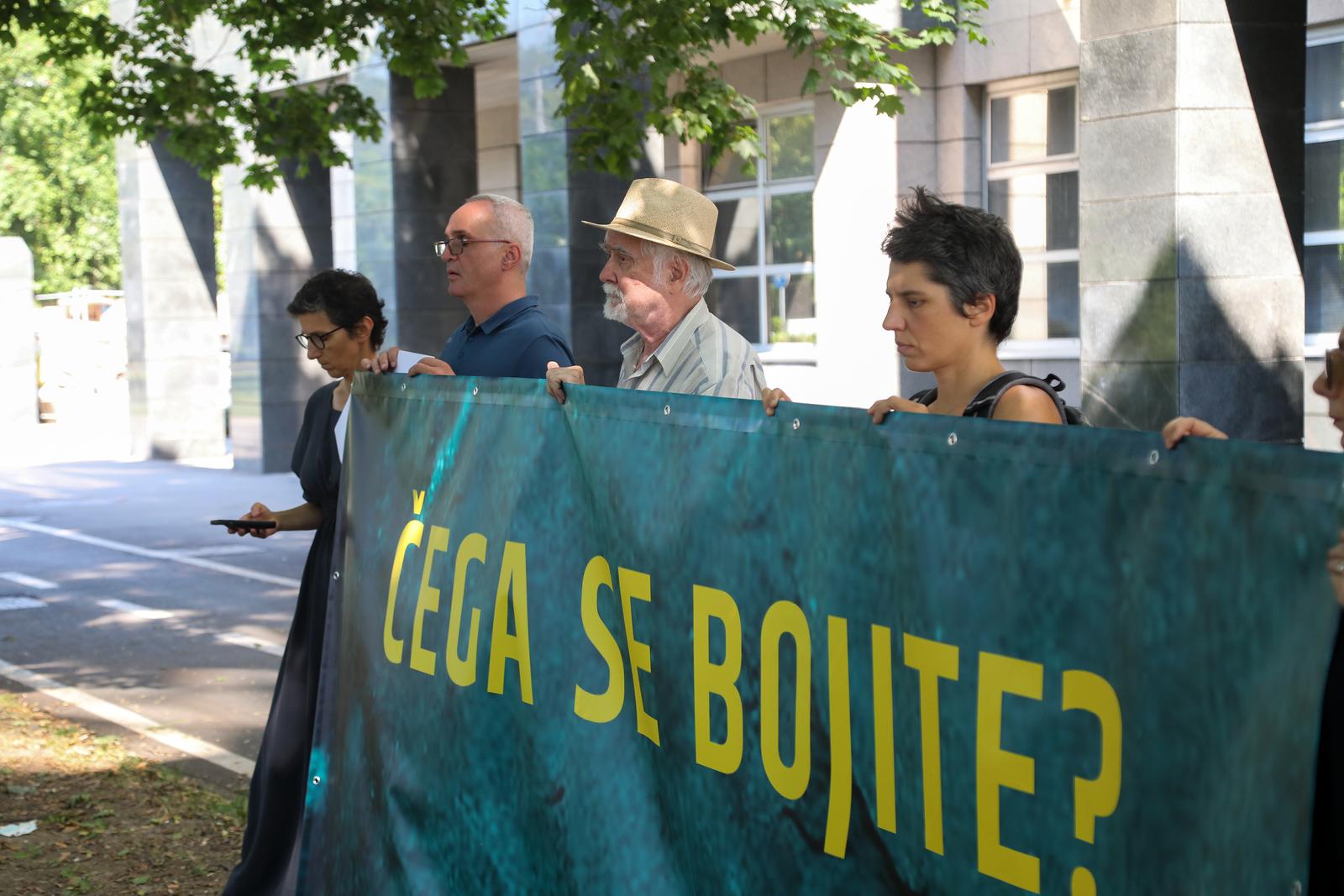 Zagreb: Konferencija za medije HND-a ispred zgrade Ministarstva pravosuđa