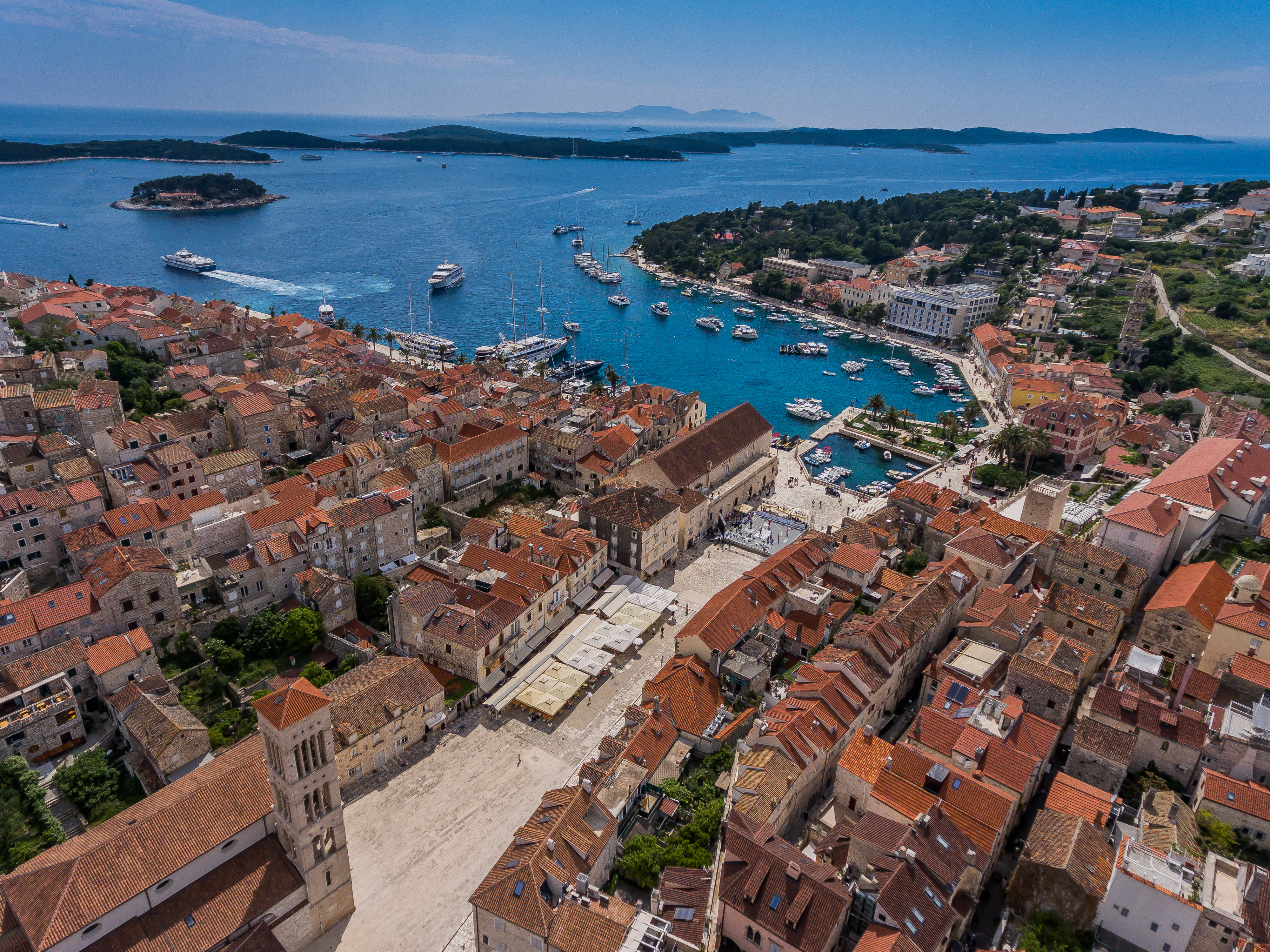 Pogled iz zraka na Pro 3X3 Turnir na Hvaru