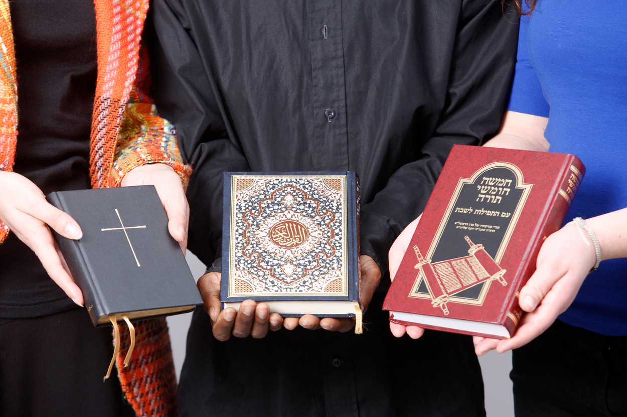 Bible, Koran and Torah, Paris, France, Europe