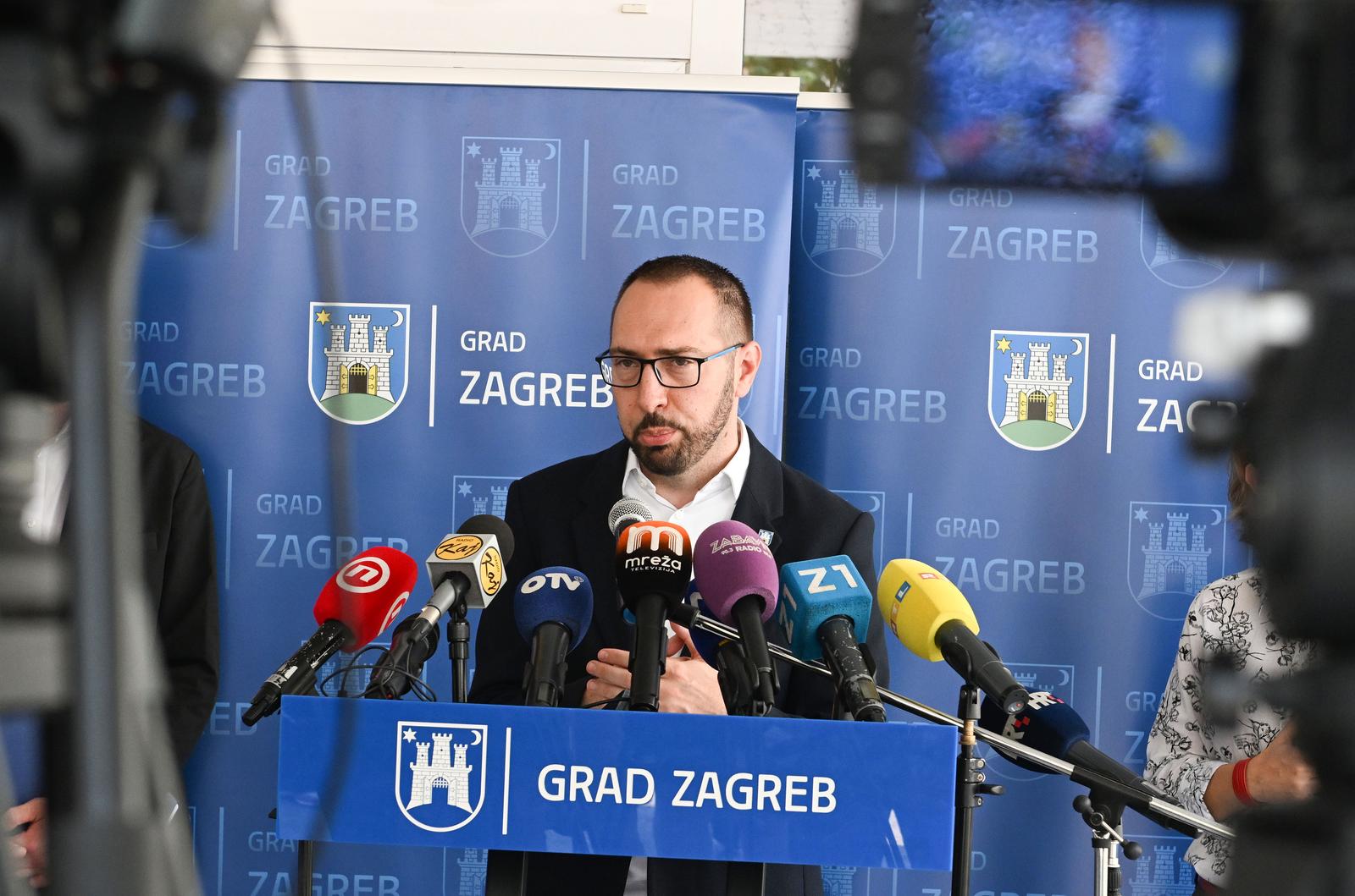 Zagreb: Gradonačelnik Tomašević održao je redovitu konferenciju za medije o aktualnostima u gradu