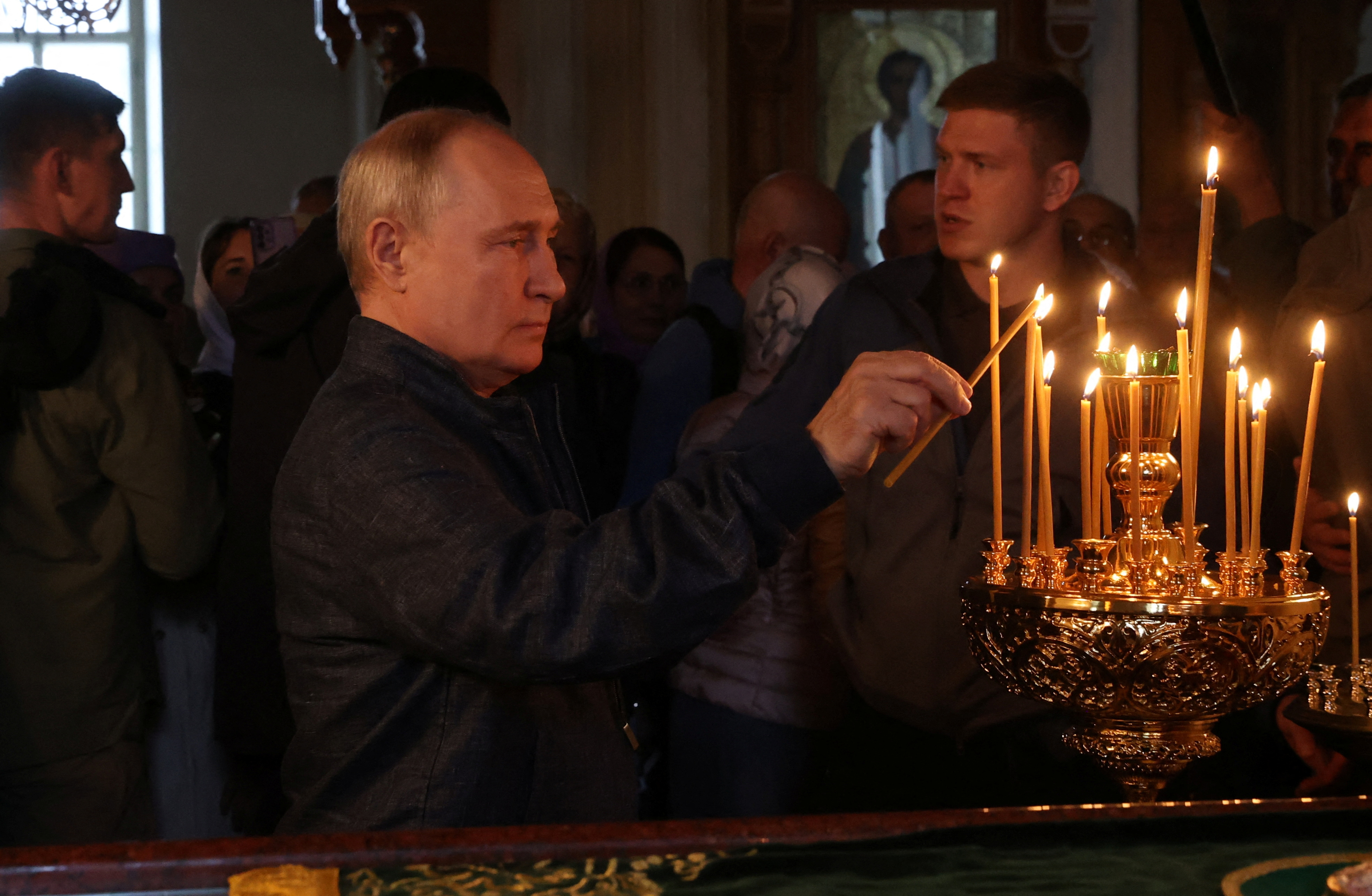 Russian President Vladimir Putin visits the Valaam Monastery in the Republic of Karelia