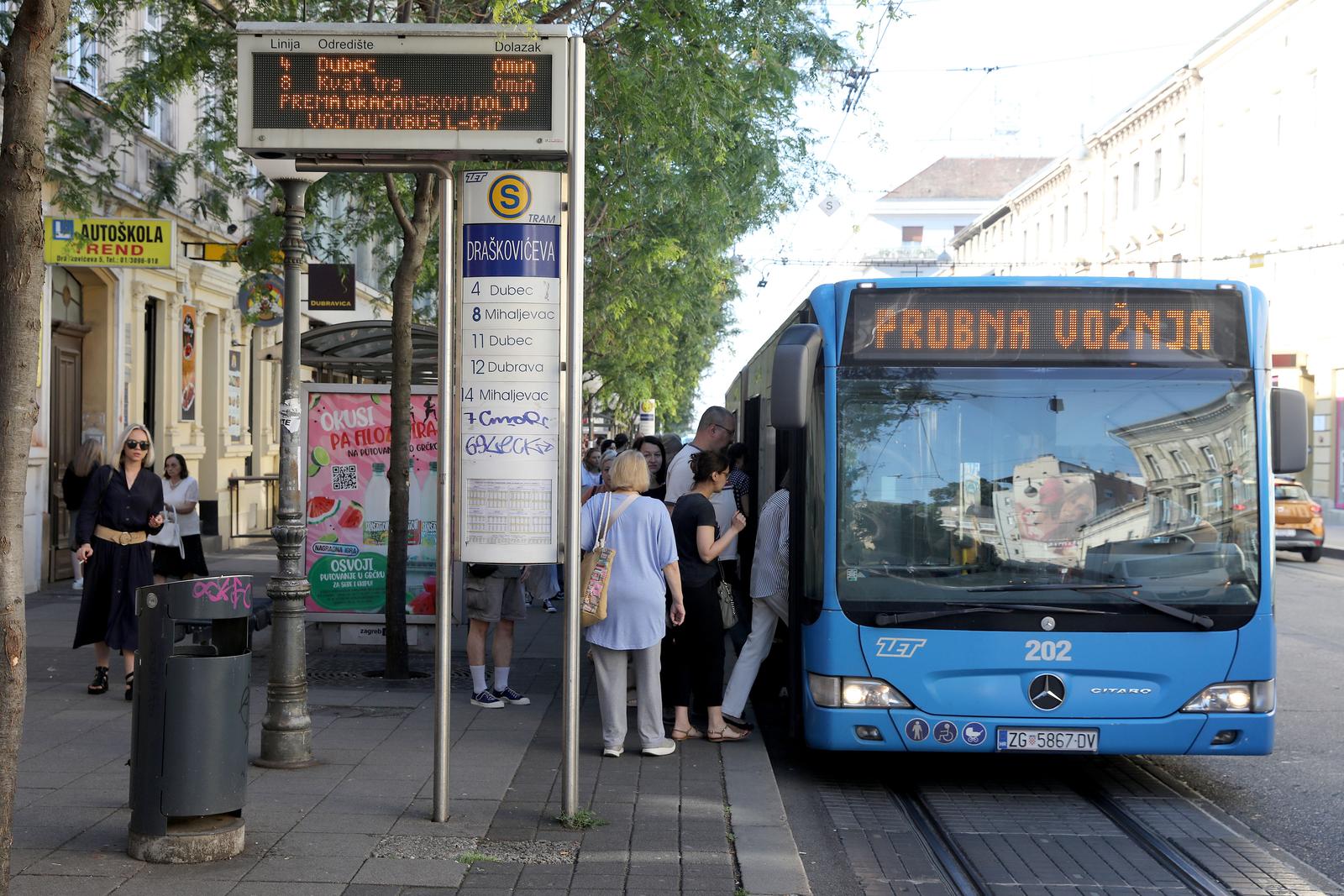 Zagreb: Od danas do kraja srpnja izvanredna autobusna linija 617 umjesto tramvaja 8, 14 i 15