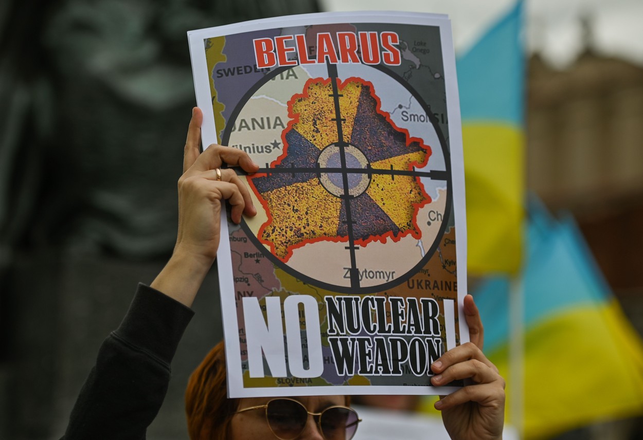 Ukrainians Protest Russian And Belarusian Participation In Paris Olympics, Krakow, Poland - 31 Mar 2023