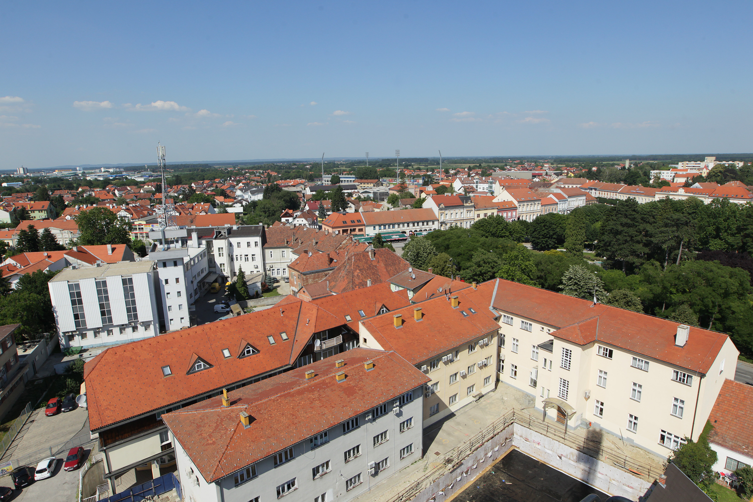 Koprivnica: Panoramski pogled na grad, ilustracije