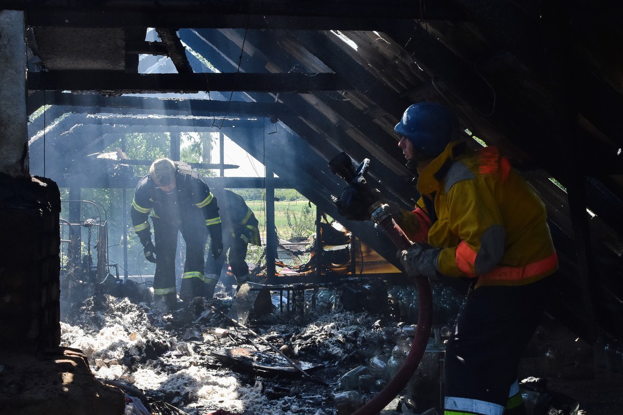 Russian shelling hit a private house in the Verkhnya Tersa village of Ukraine - 13 July 2023