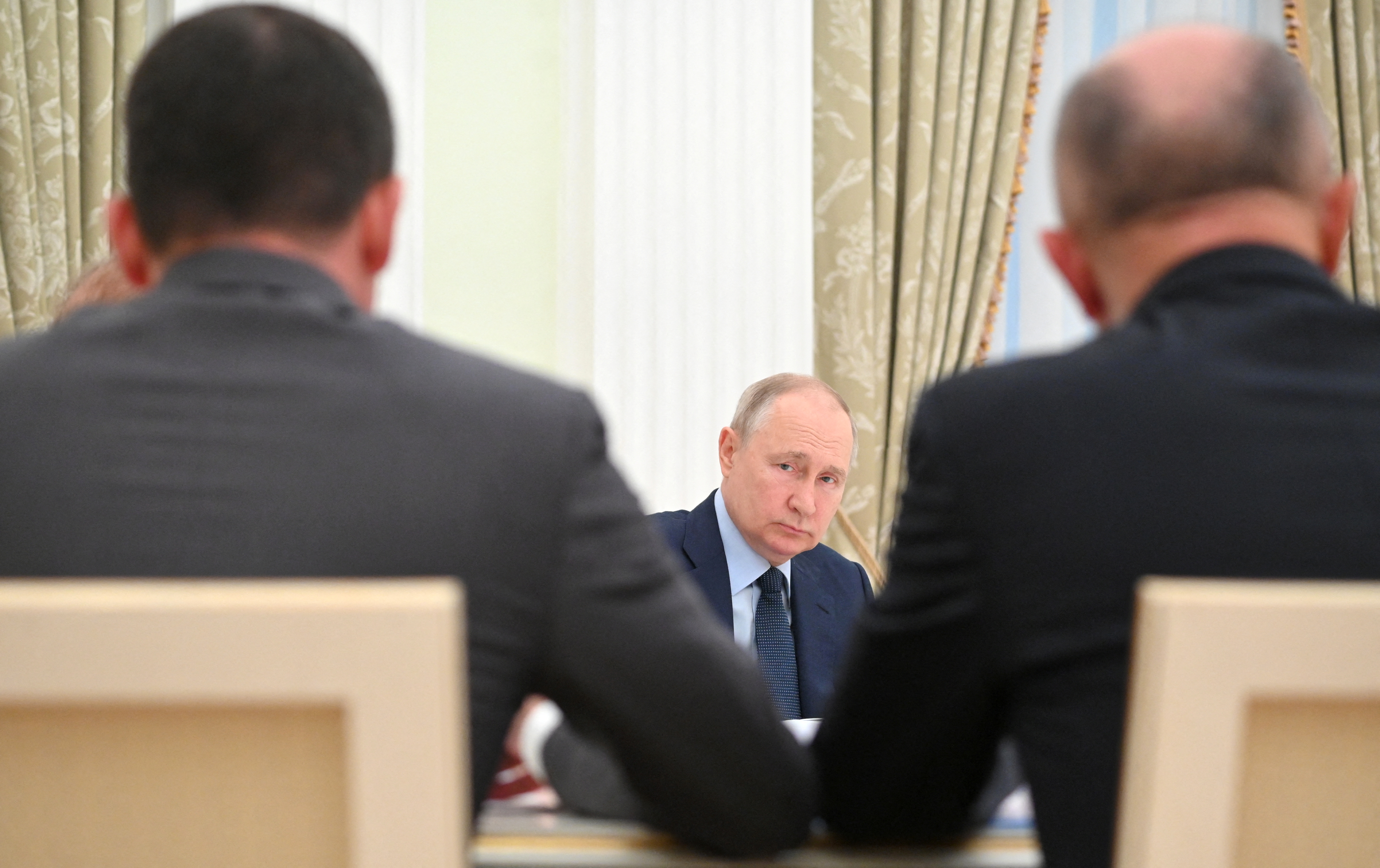 Russian President Putin chairs a meeting in Moscow