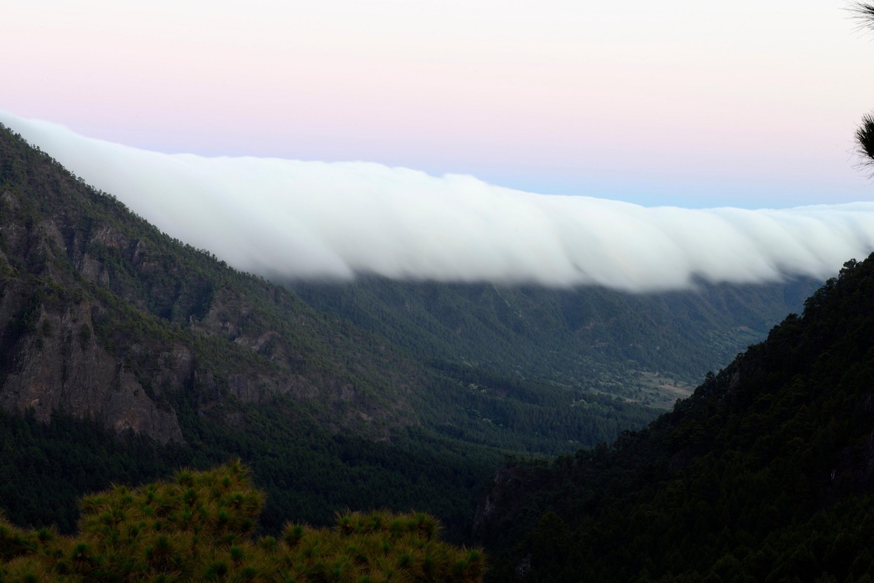 fhoen effect in la palma island mountains