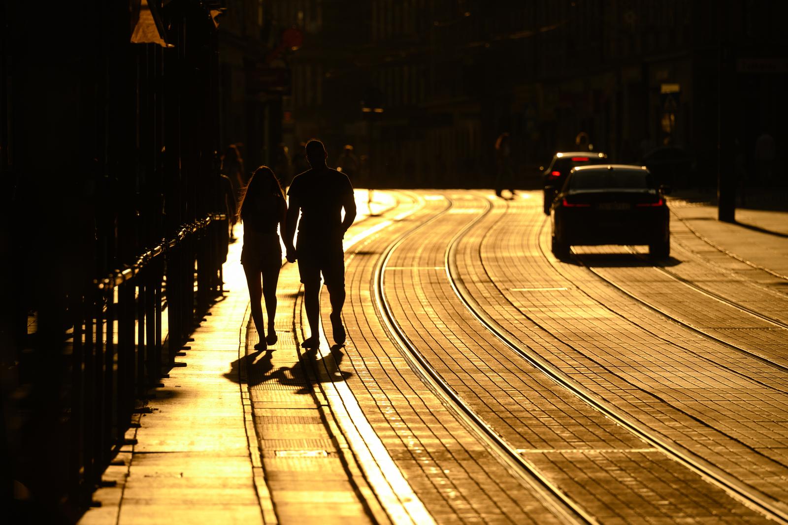 Silueta Zagreba tijekom zalaska sunca