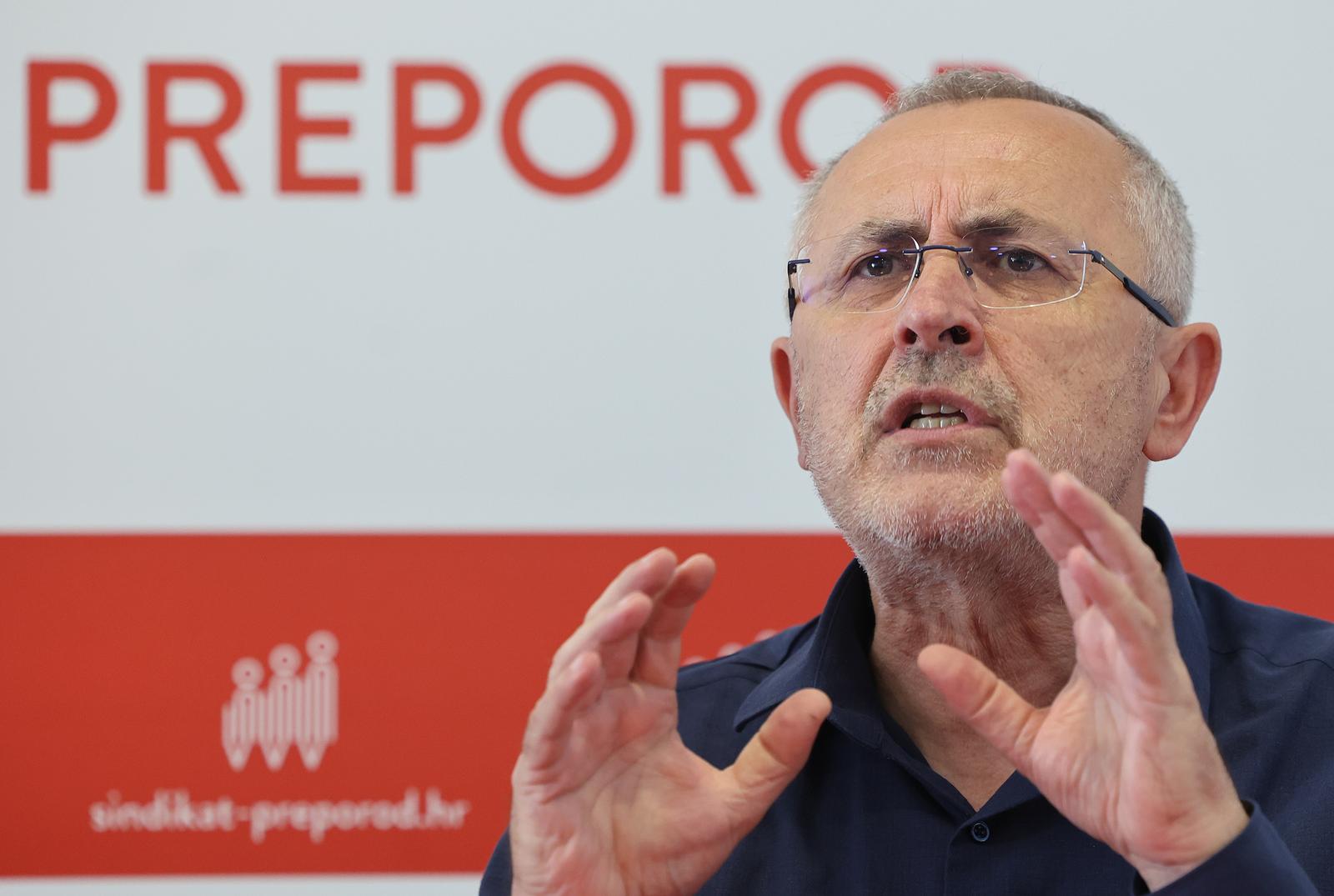 Zagreb: Konferencija za medije Sindikata zaposlnika u hrvatskom školstvu Preporod