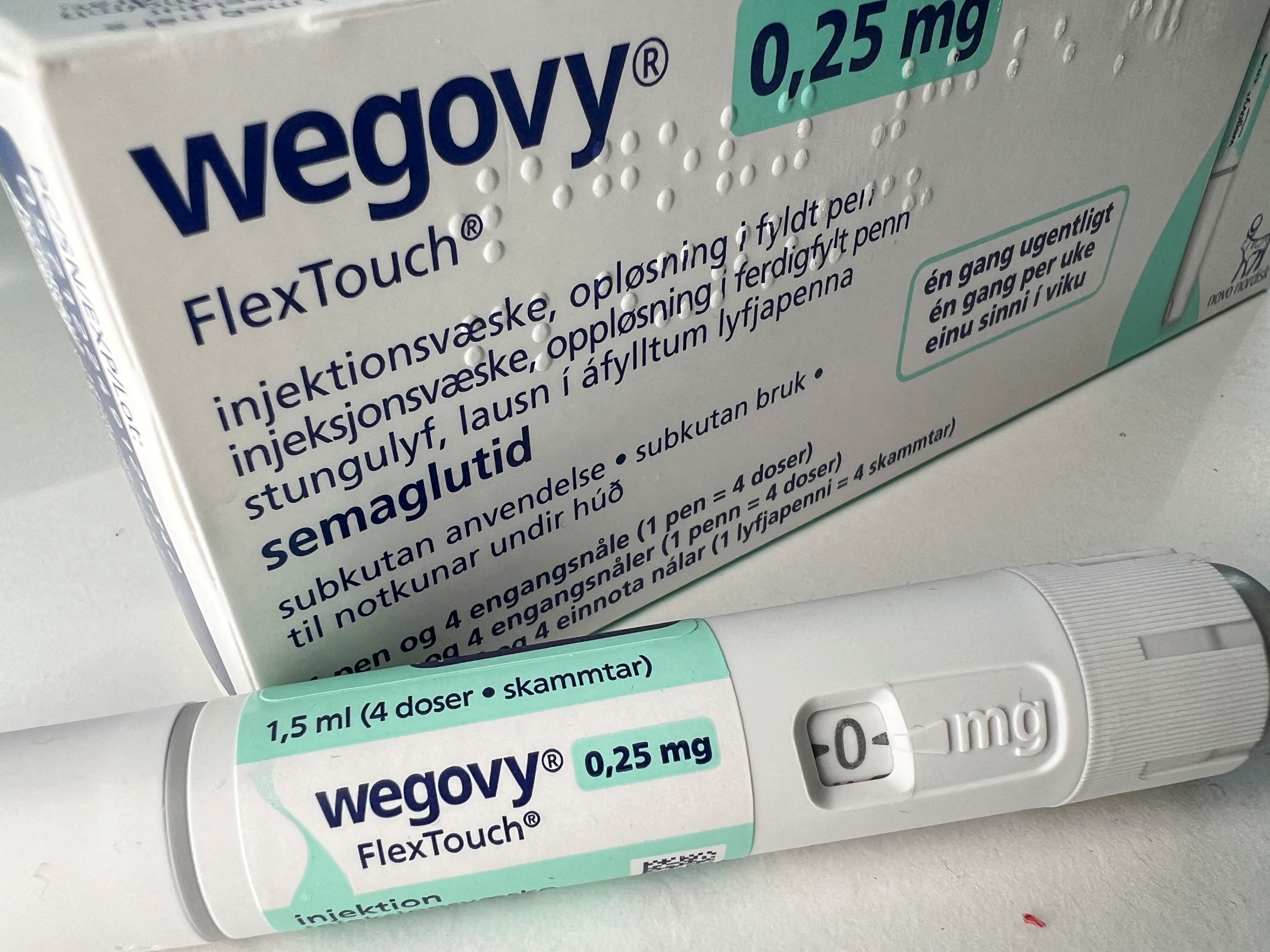 FILE PHOTO: A injection pen of Novo Nordisk's weight-loss drug Wegovy is shown in this photo illustration in Oslo