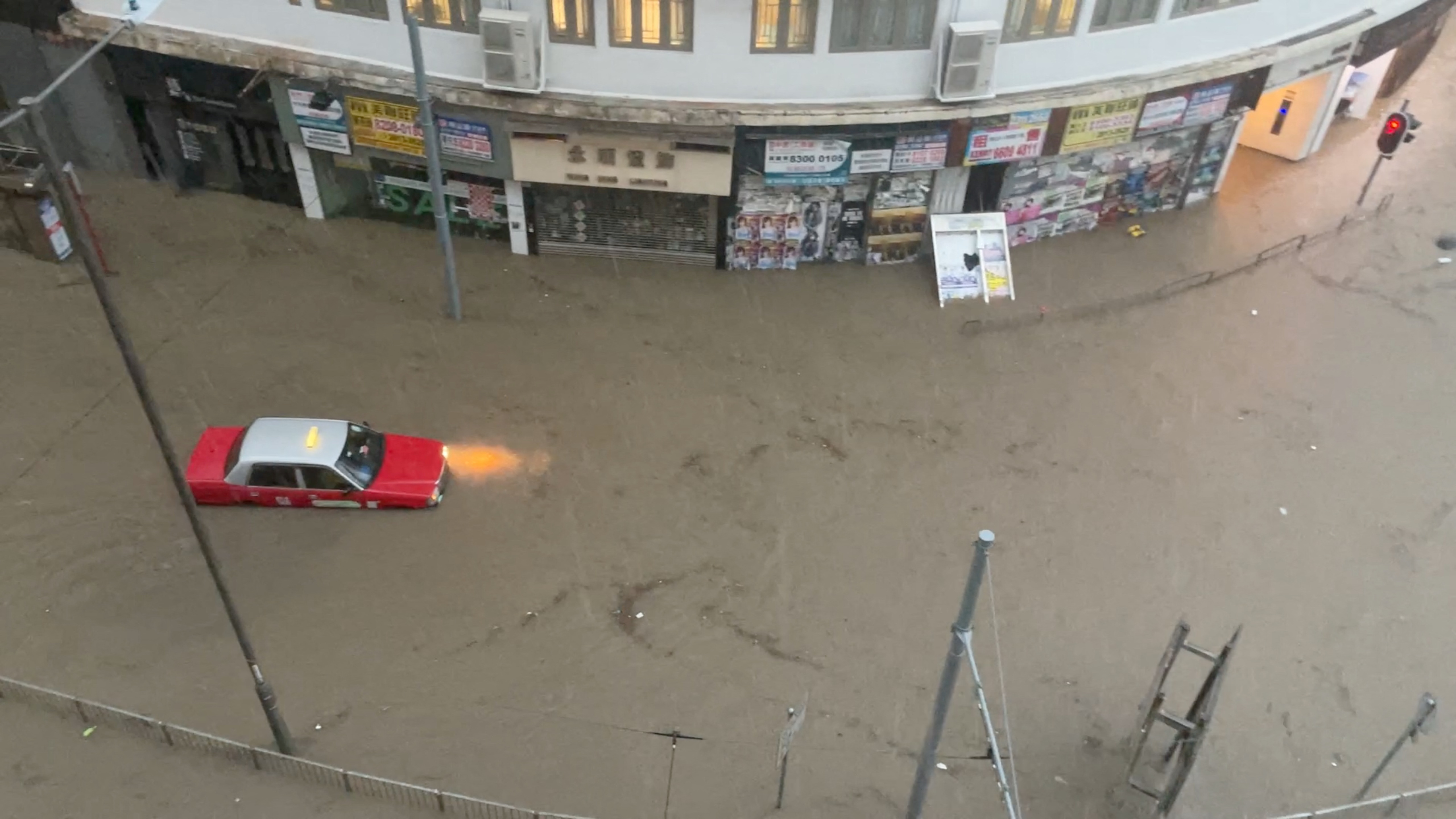 Flooding amid torrential rain in Hong Kong