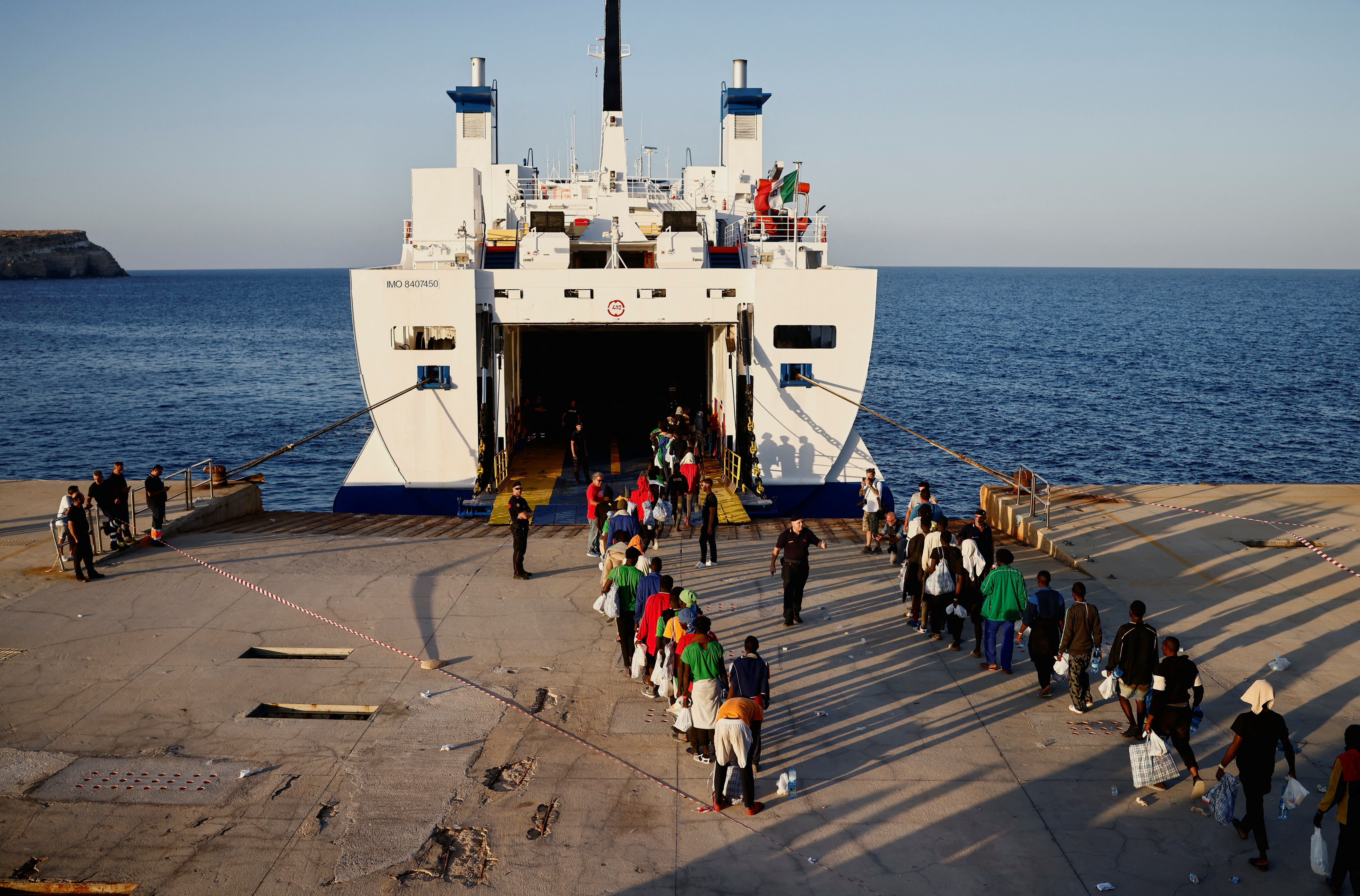 Migrants in Lampedusa