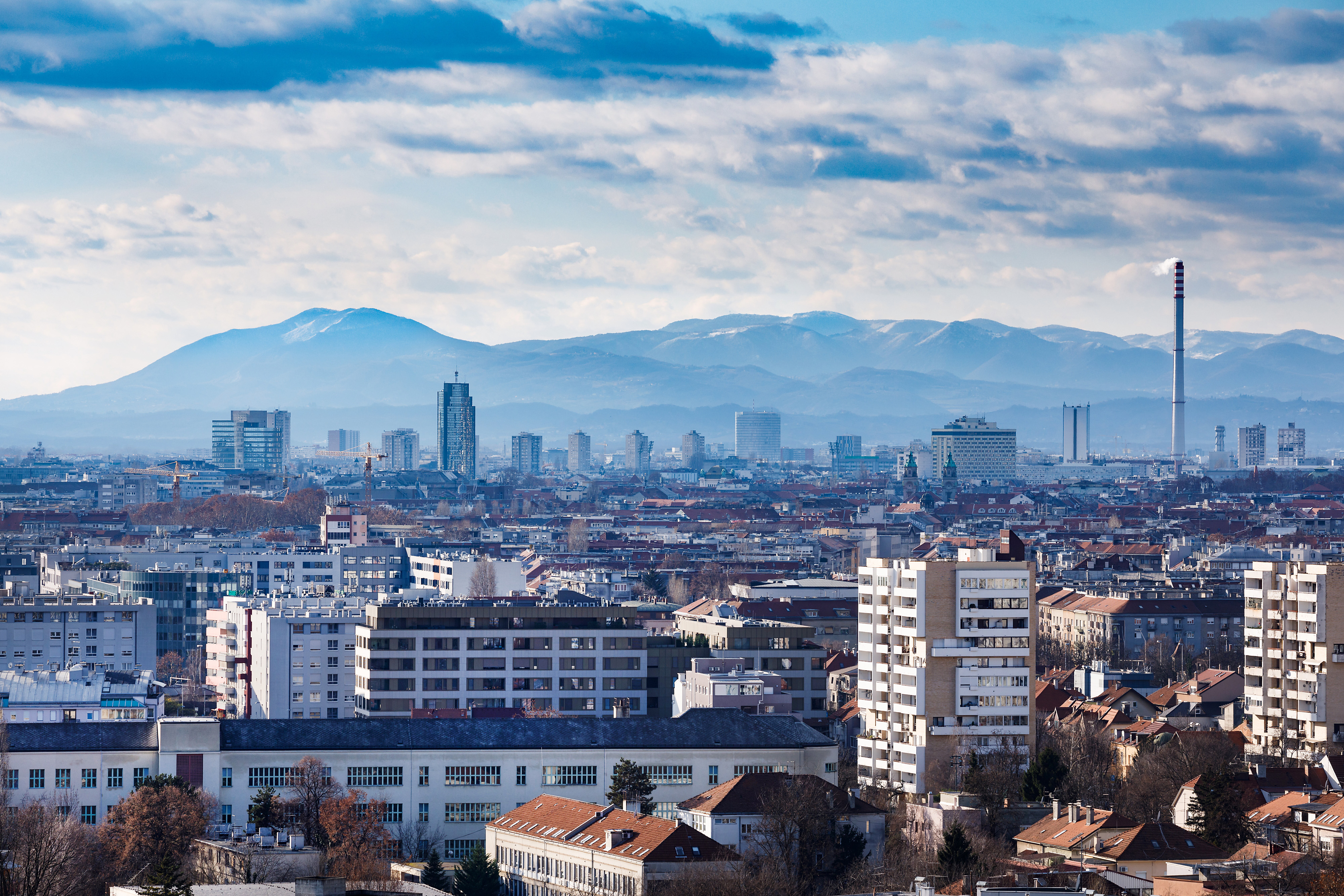 Panorama Zagreba s Borongajskog nebodera