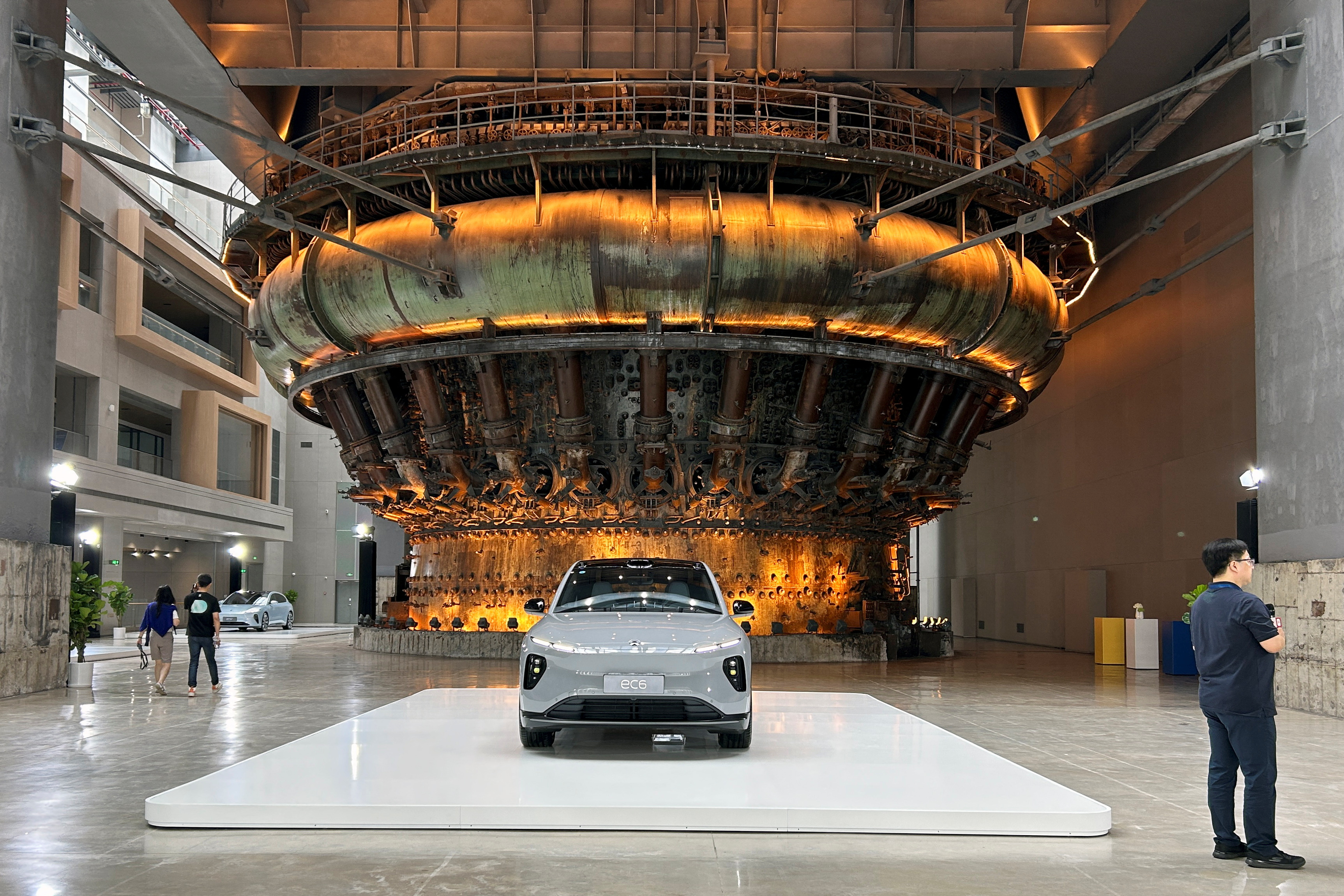 Nio's new SUV EC6 is displayed in Shanghai