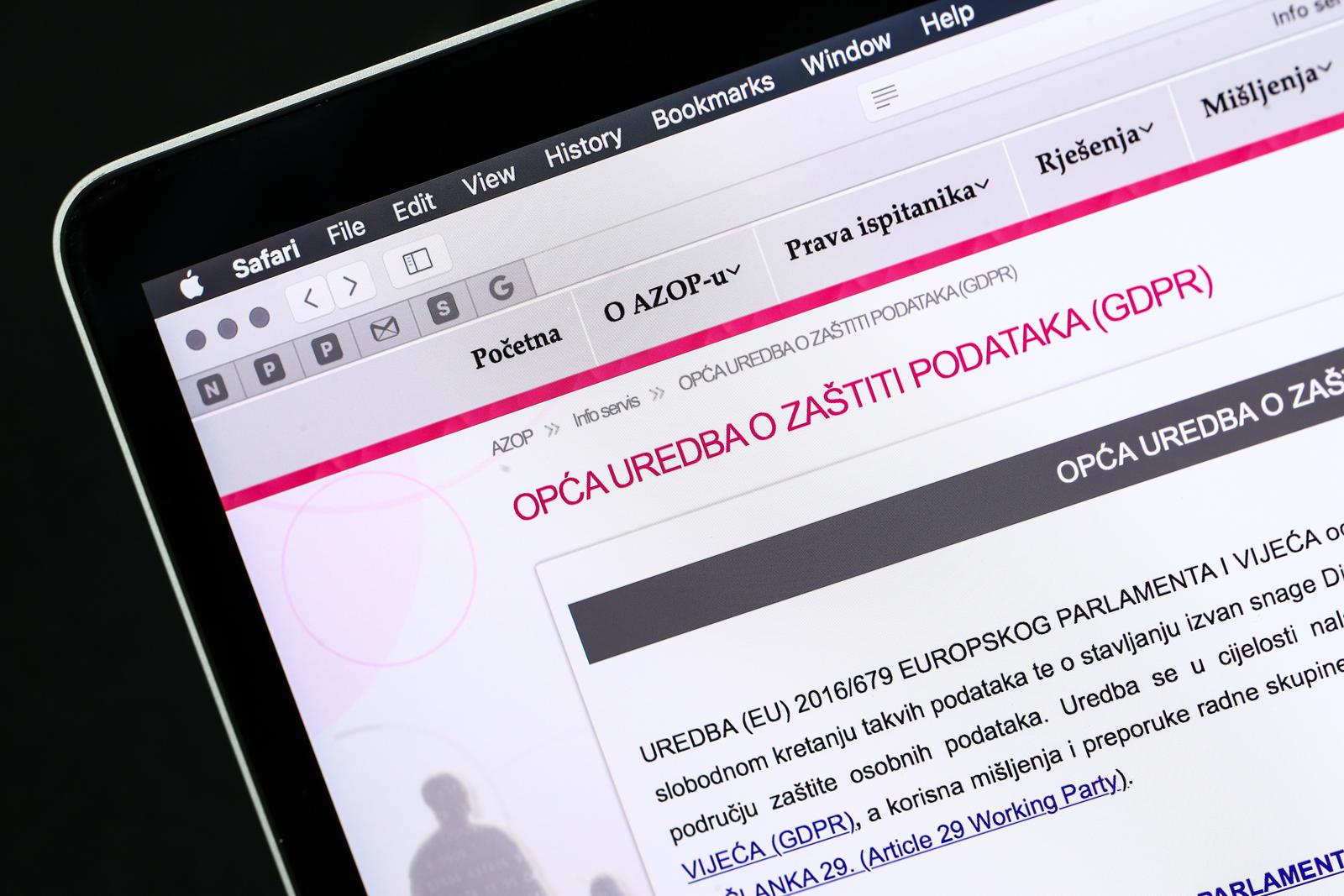 Op?a uredba o zatiti osobnih podataka po?inju se primjenjivati od 25.5.