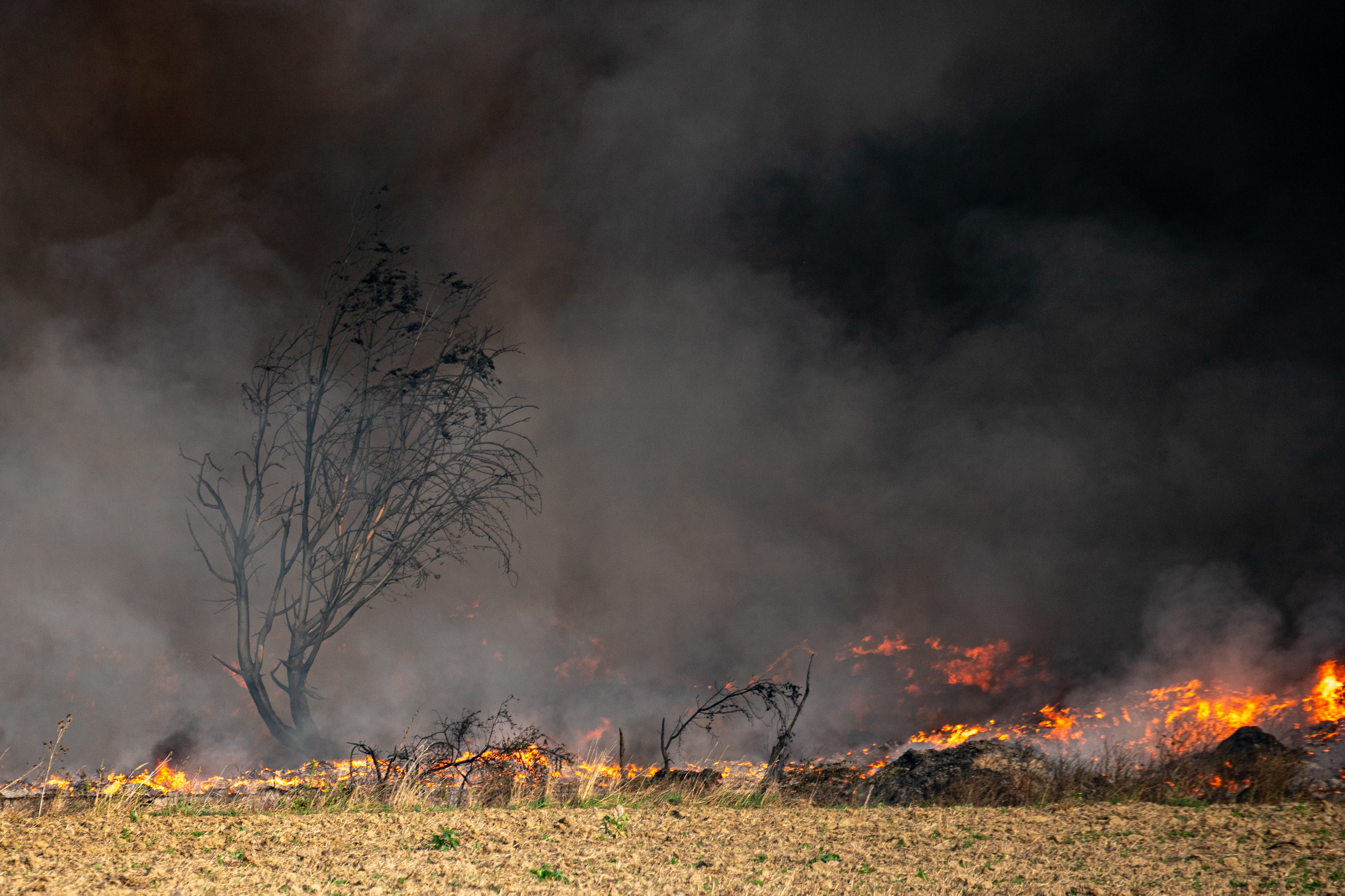 I dalje velika vatra u tvornici "Drava international" u Osijeku