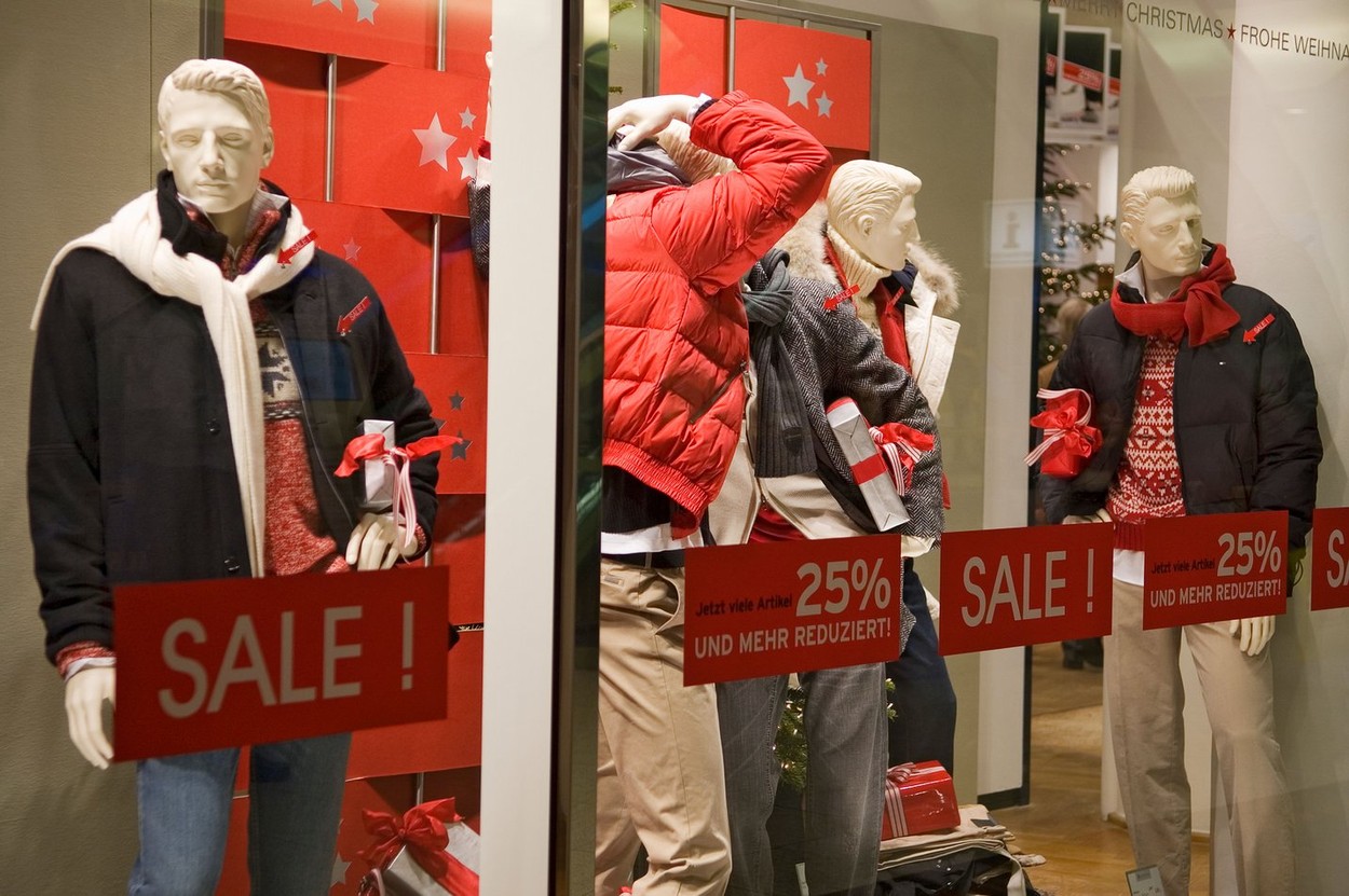 shop window in Germany around Christmas time