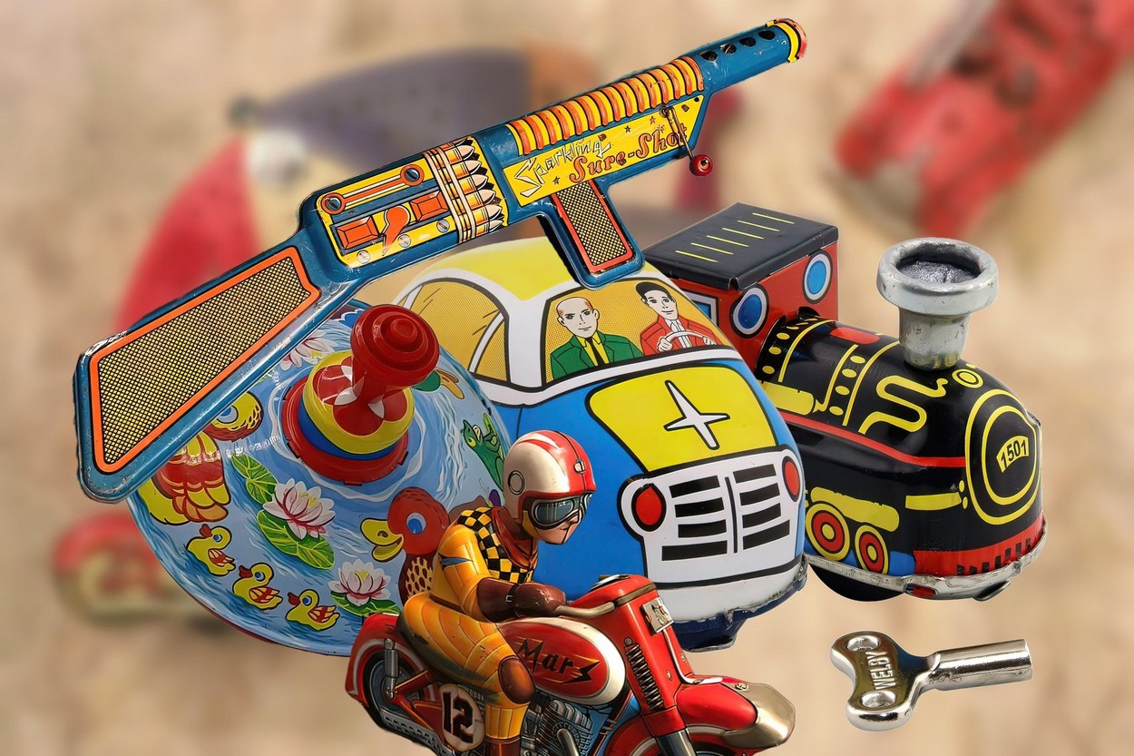 A collection of vintage toys