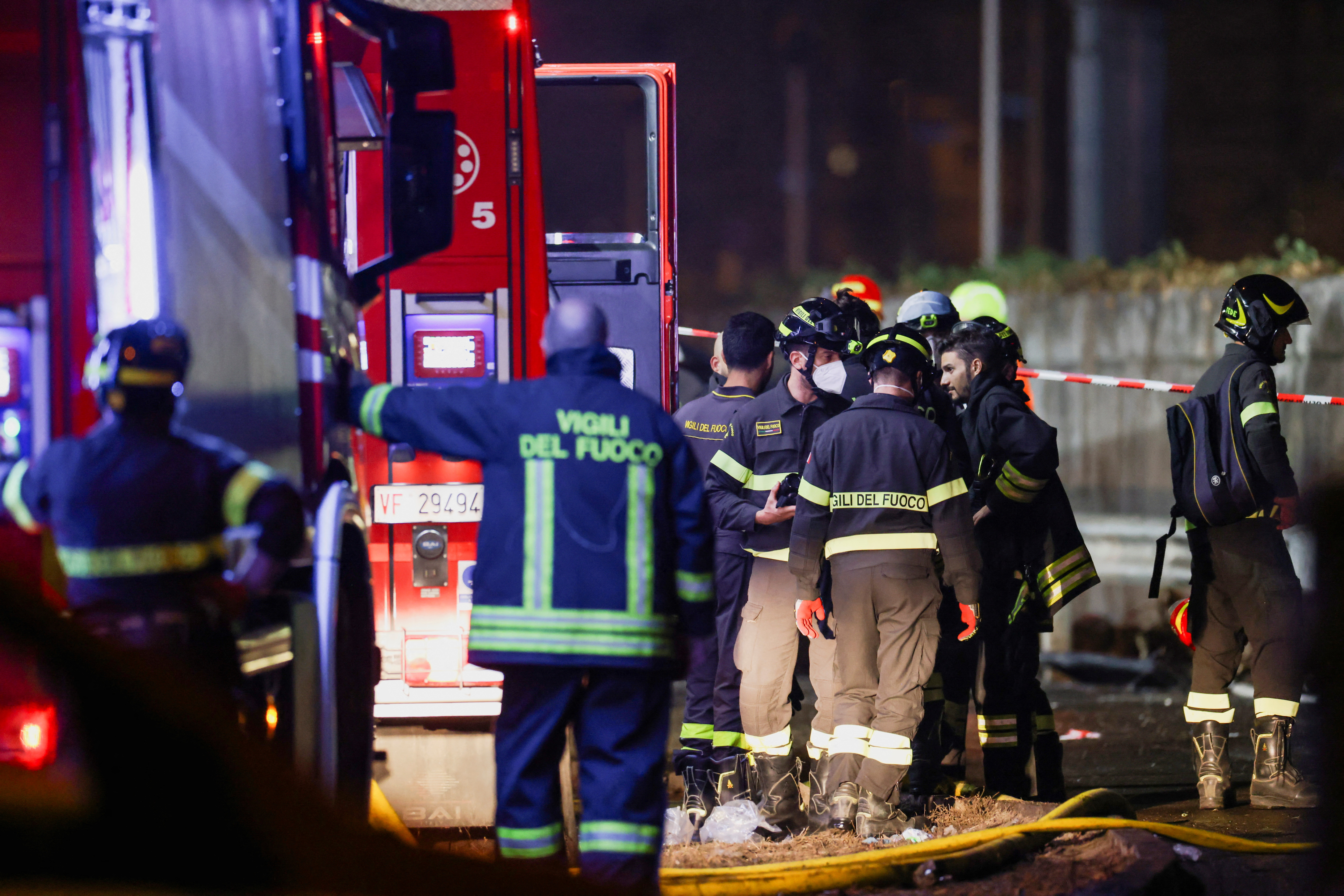 Aftermath of coach crash near Venice