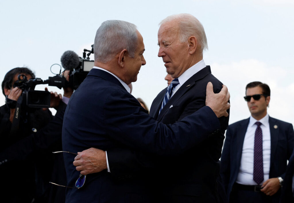 1697616916-2023-10-18T081415Z_1308022427_RC2WU3A896YH_RTRMADP_3_ISRAEL-PALESTINIANS-BIDEN-scaled-e1697616949818-1024x706.jpg