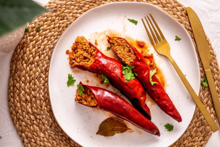 Traditional,Serbian,Festive,And,Lean,Lunch,Idea,,Dried,Stuffed,Peppers