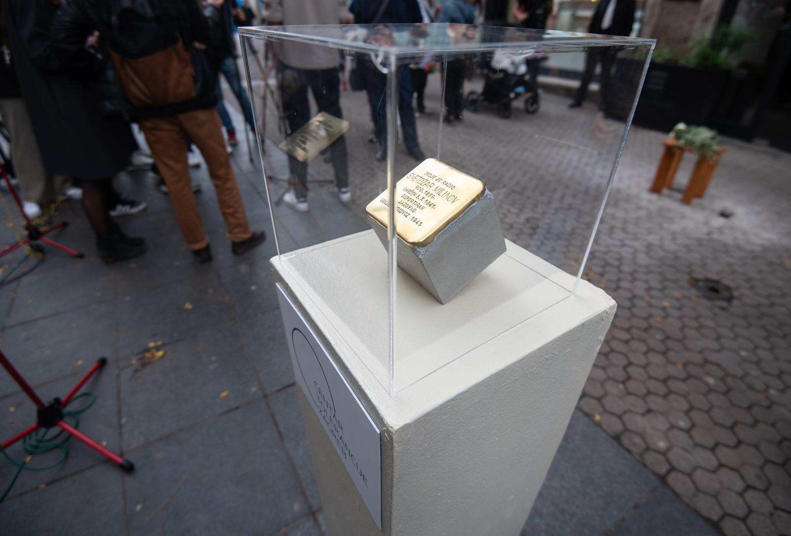 Zagreb:  Svečano položen  kamen spoticanja  u spomen na Svetozara Milinova