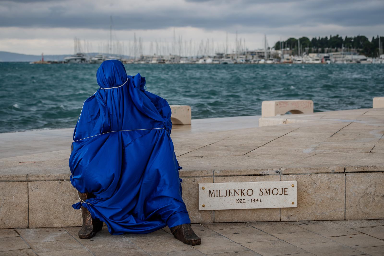 Split: Spomenik Miljenku Smoji na Matejuški prije službenog otkrivanja