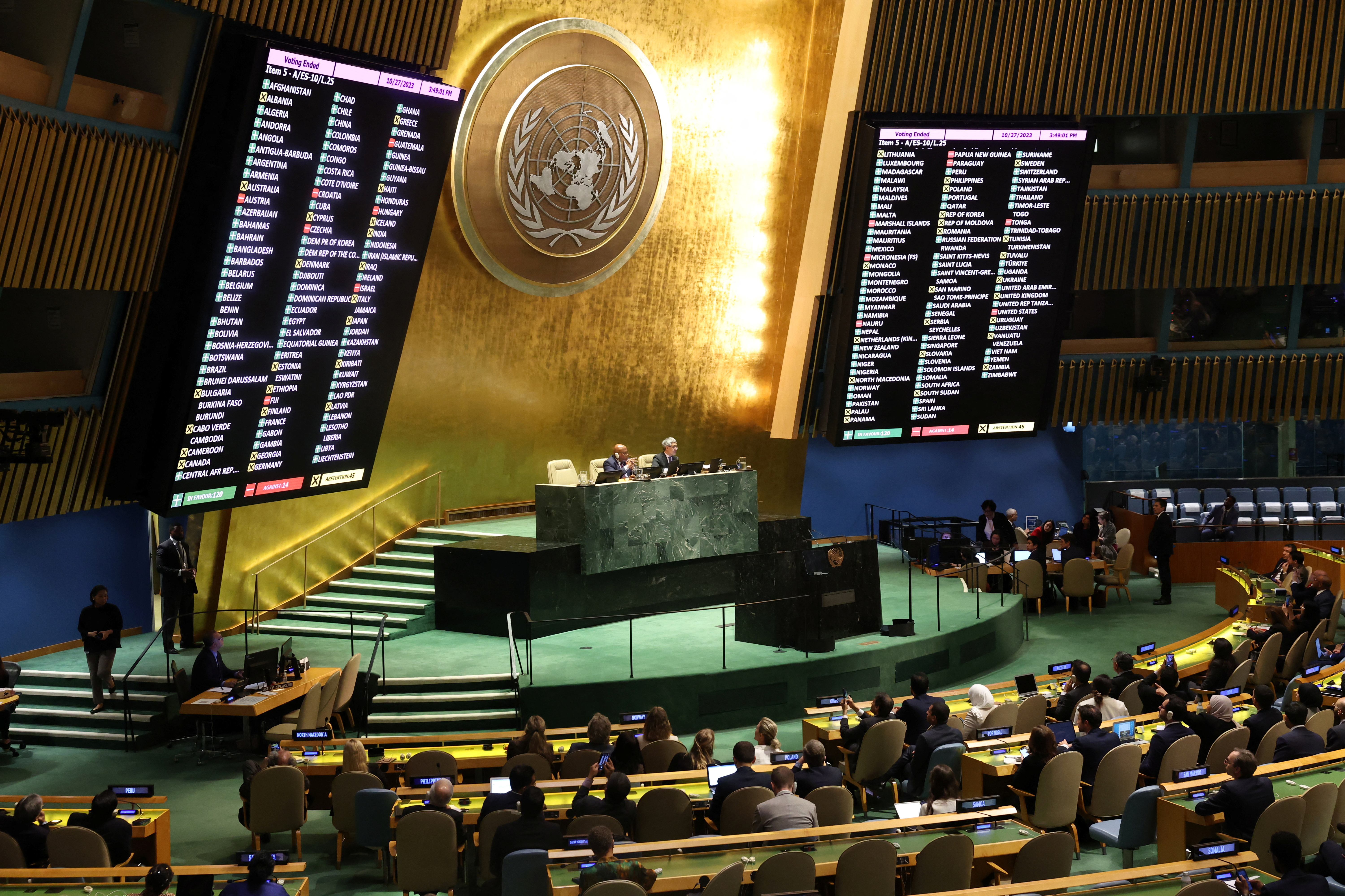 Emergency special session of United Nations General Assembly in New York