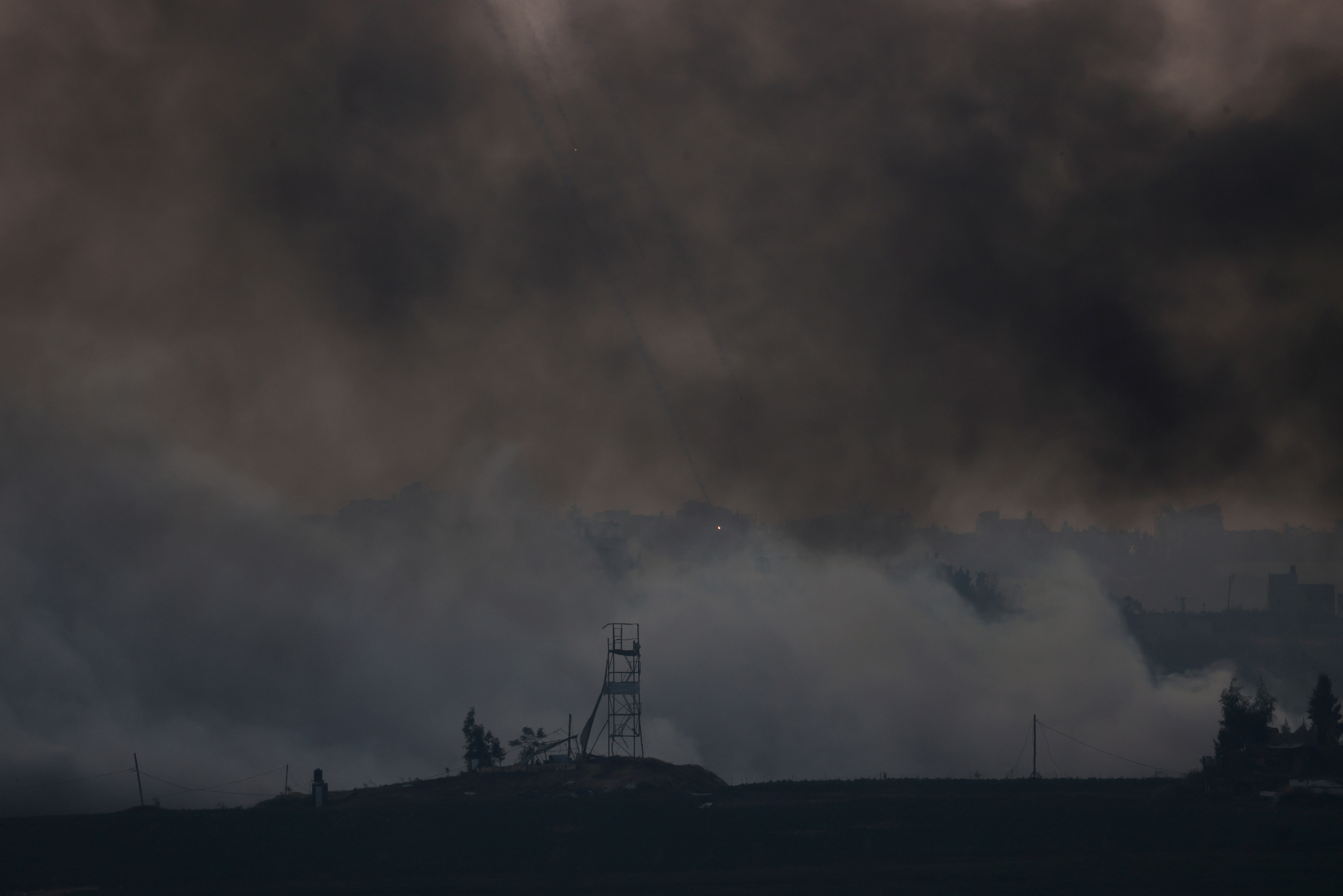 View of Gaza from Israel's border