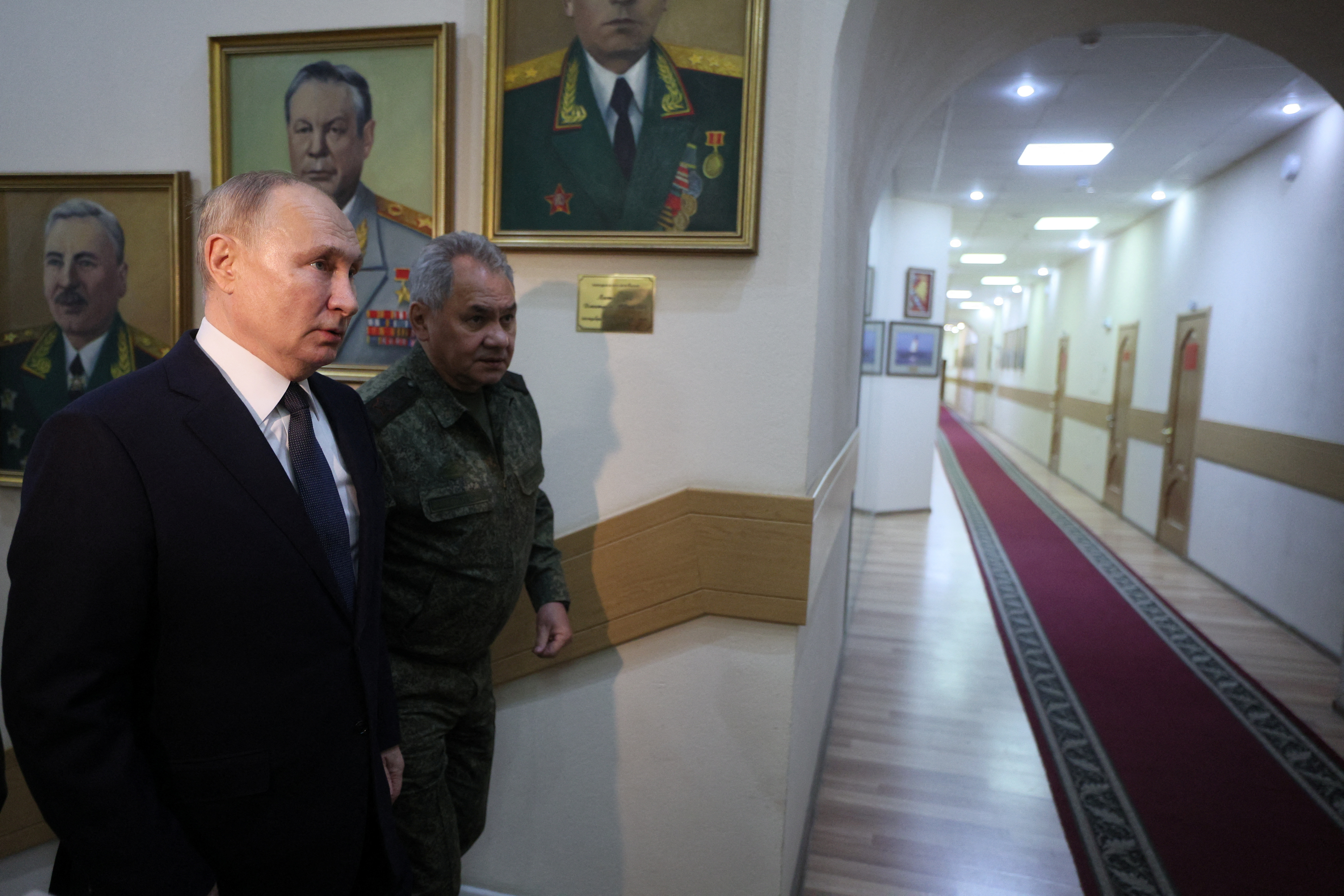 Russian President Putin visits military headquarters in Rostov-on-Don