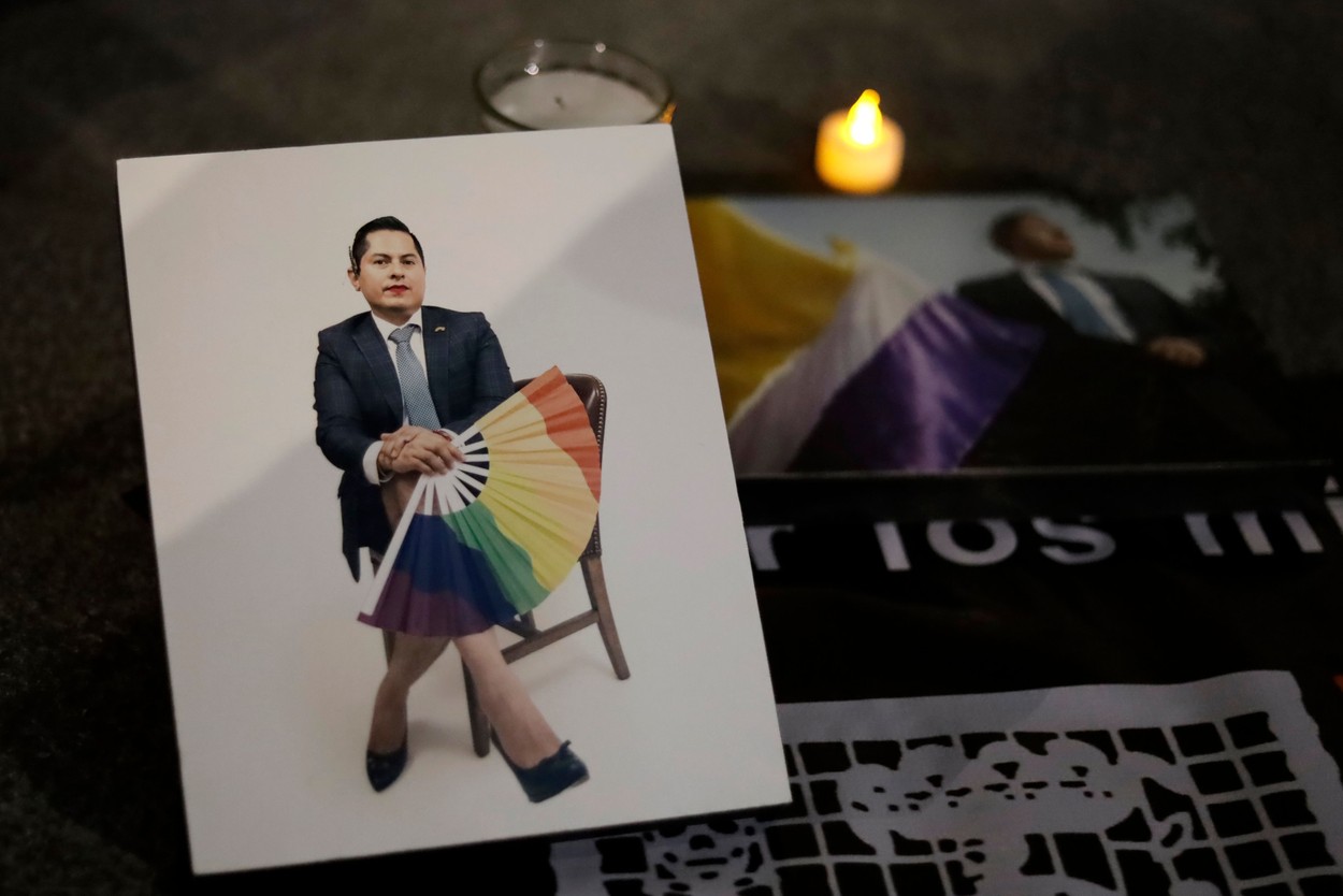 LGBTTTIQ+ community condemns the death of Magistrate Jesus Osiel Baena Saucedo in Mexico, Mexico City, Mexico City, Mexico - 13 Nov 2023