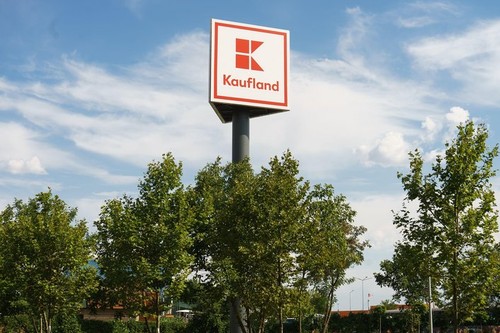 Bucharest, Romania - August 09, 2022: A German supermarket Kaufland in Bucharest, Romania. This image is for editorial use only.