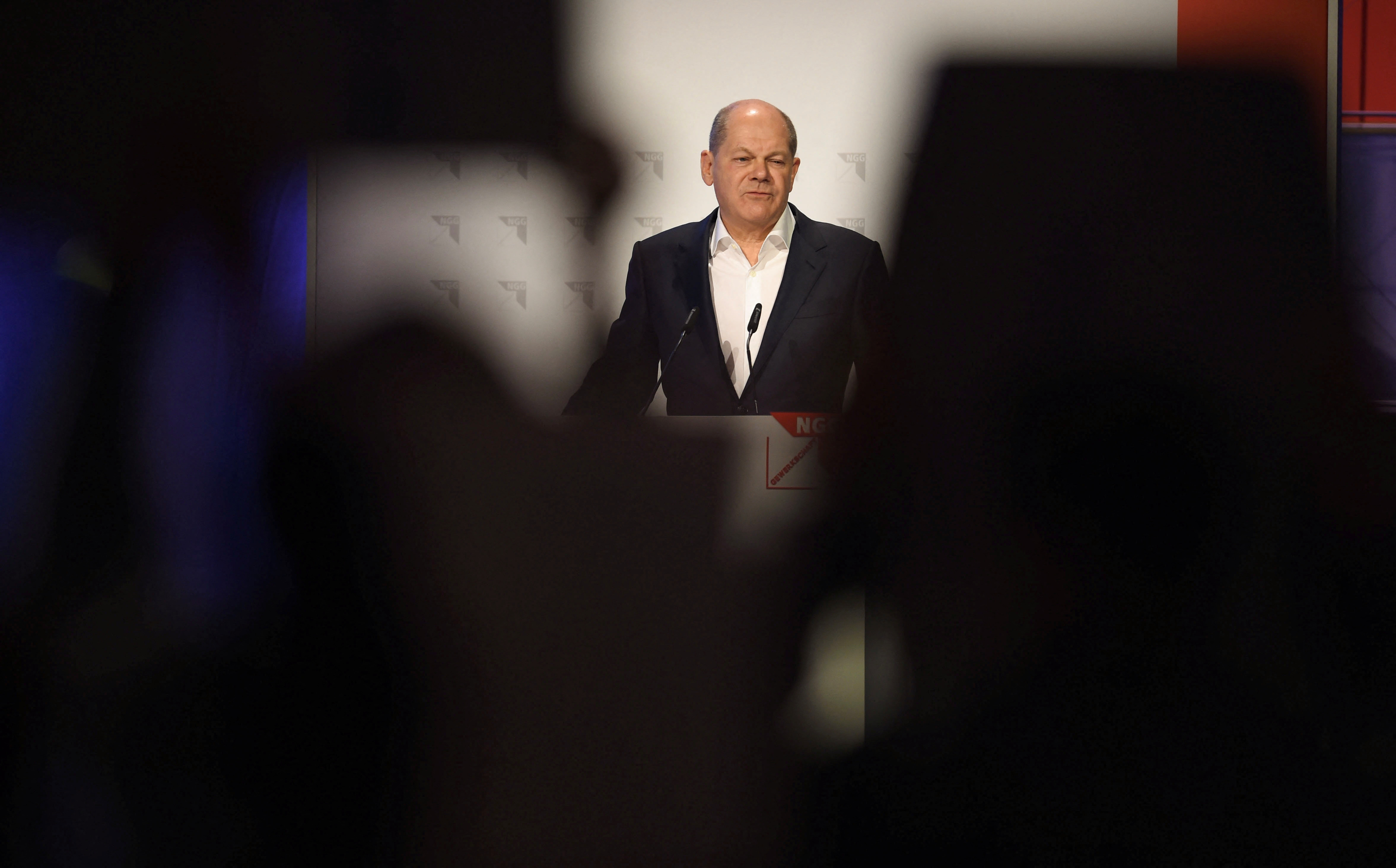 German Chancellor Scholz at the NGG unions congress in Bremen