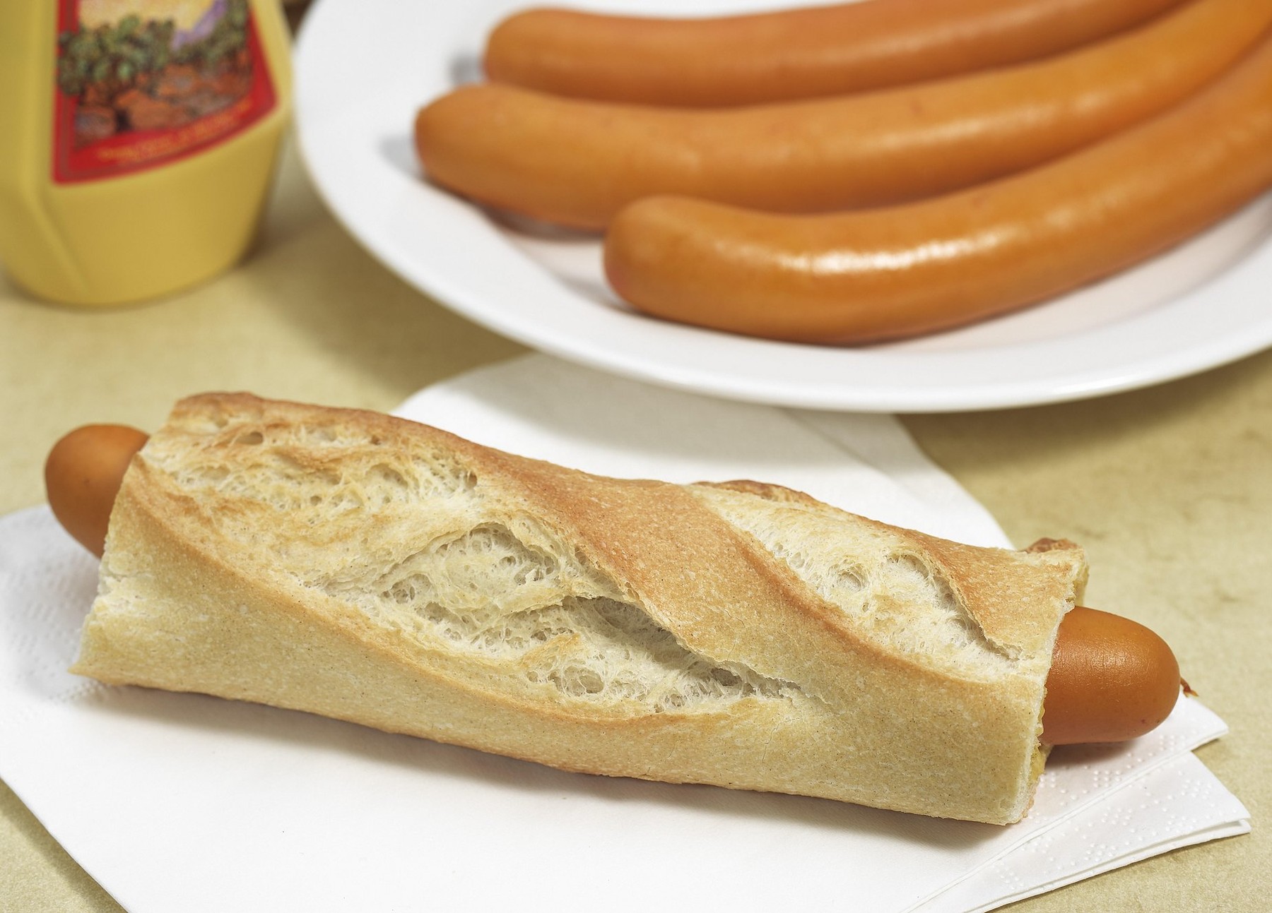 Hot Dog, Bread with Sausage