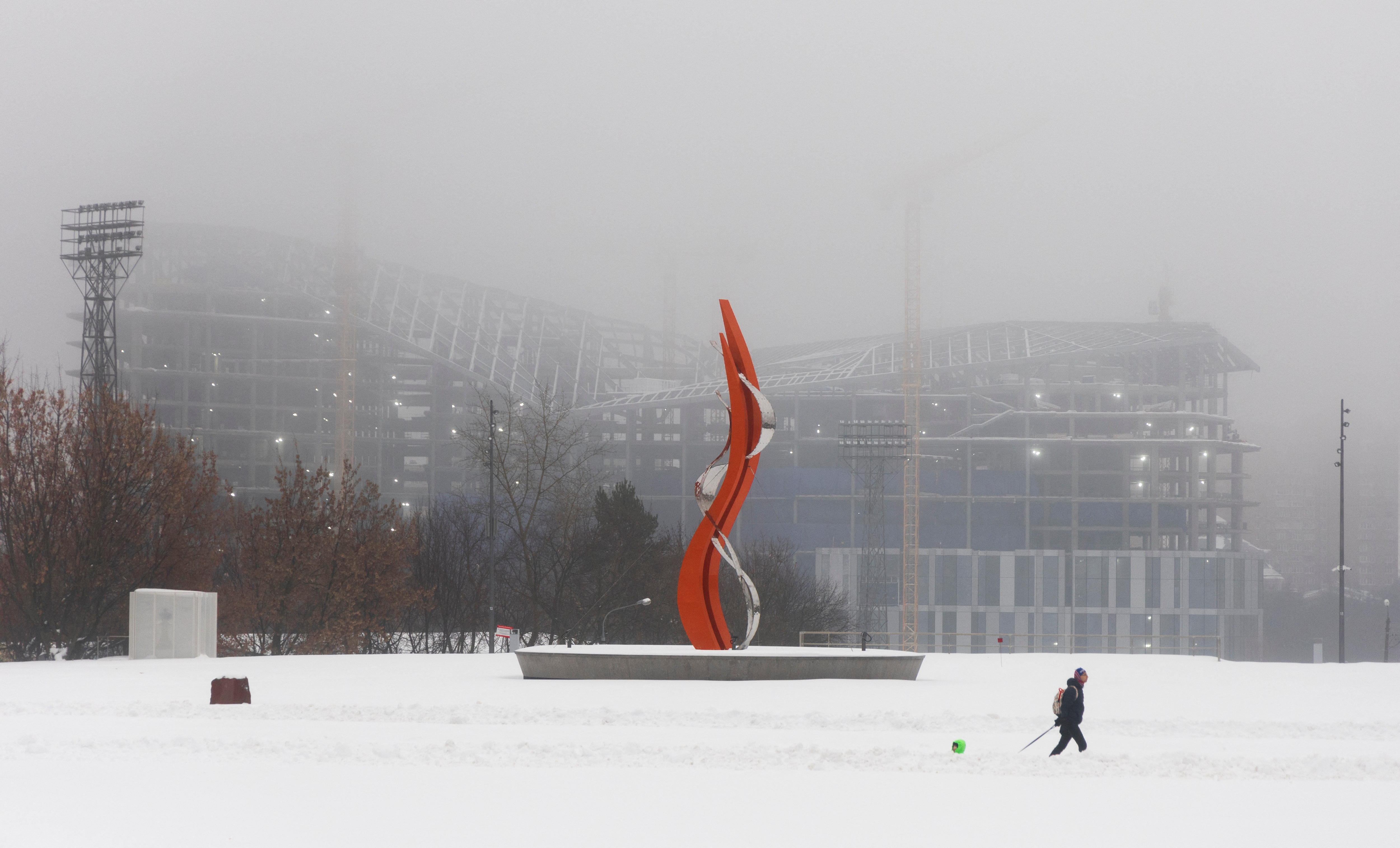 Moscow blanketed by heavy snowfall
