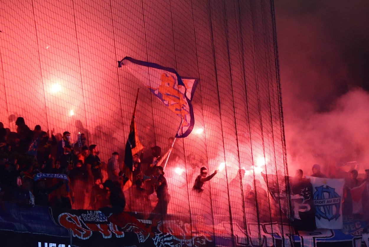 UEFA Fußball Europa League Saison 2023-2024 OPAP Arena Athen, 09.11.2023 AEK Athen - Olympique de Marseille 0:2 Fans von