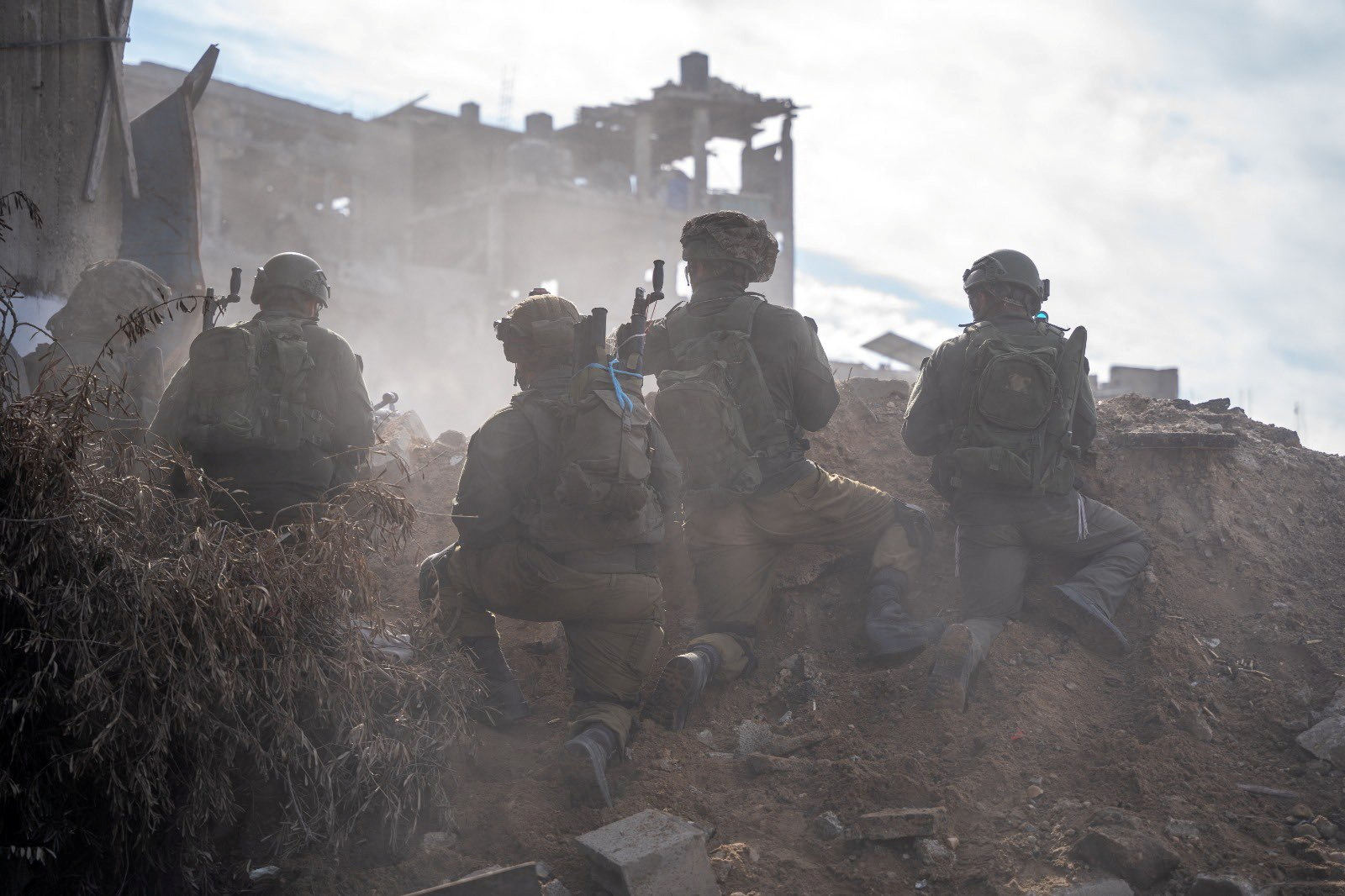 Israeli soldiers operate in the Gaza Strip