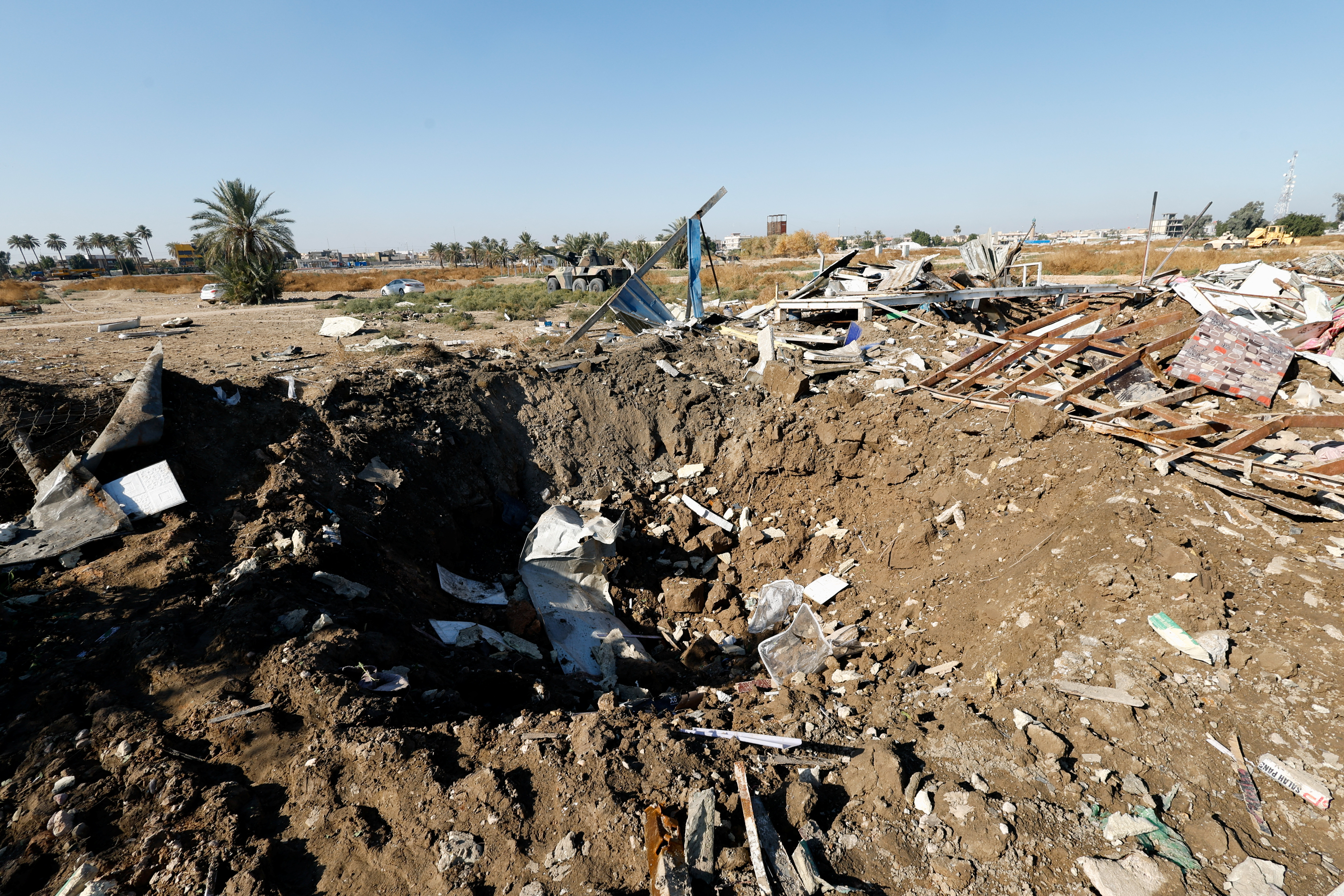 Aftermath of a U.S. airstrike in Hilla