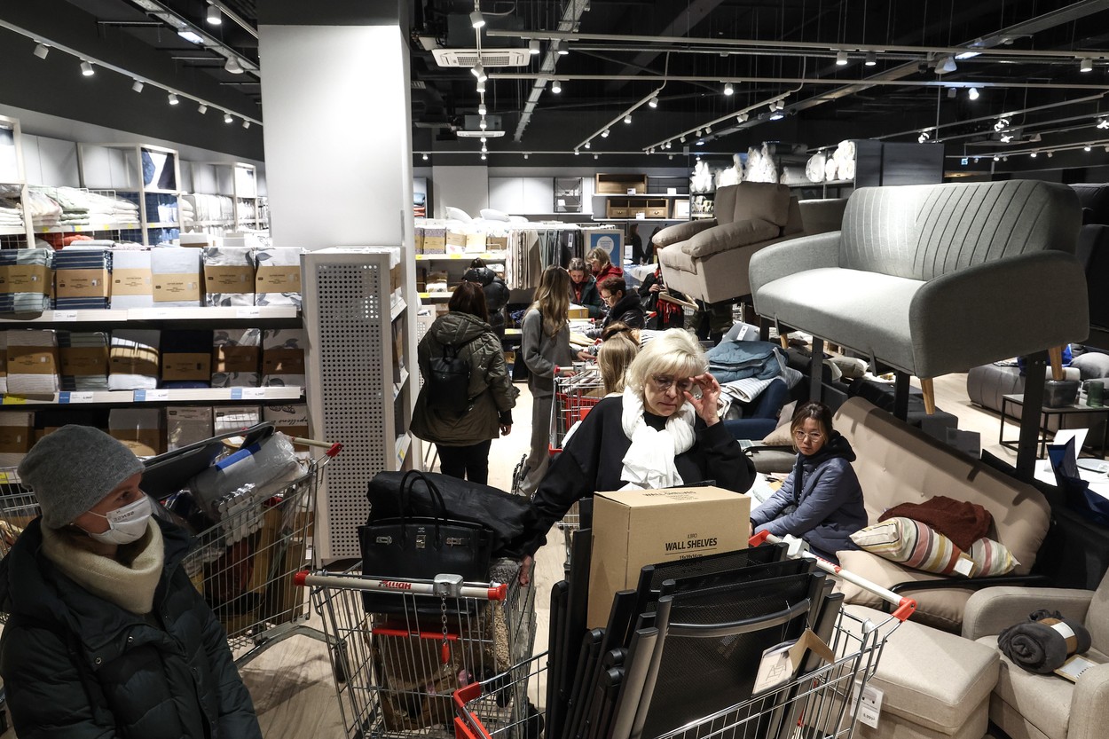 Jysk furniture store in Moscow