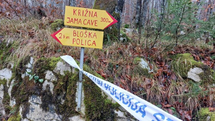 križna jama slovenija, spašavanje