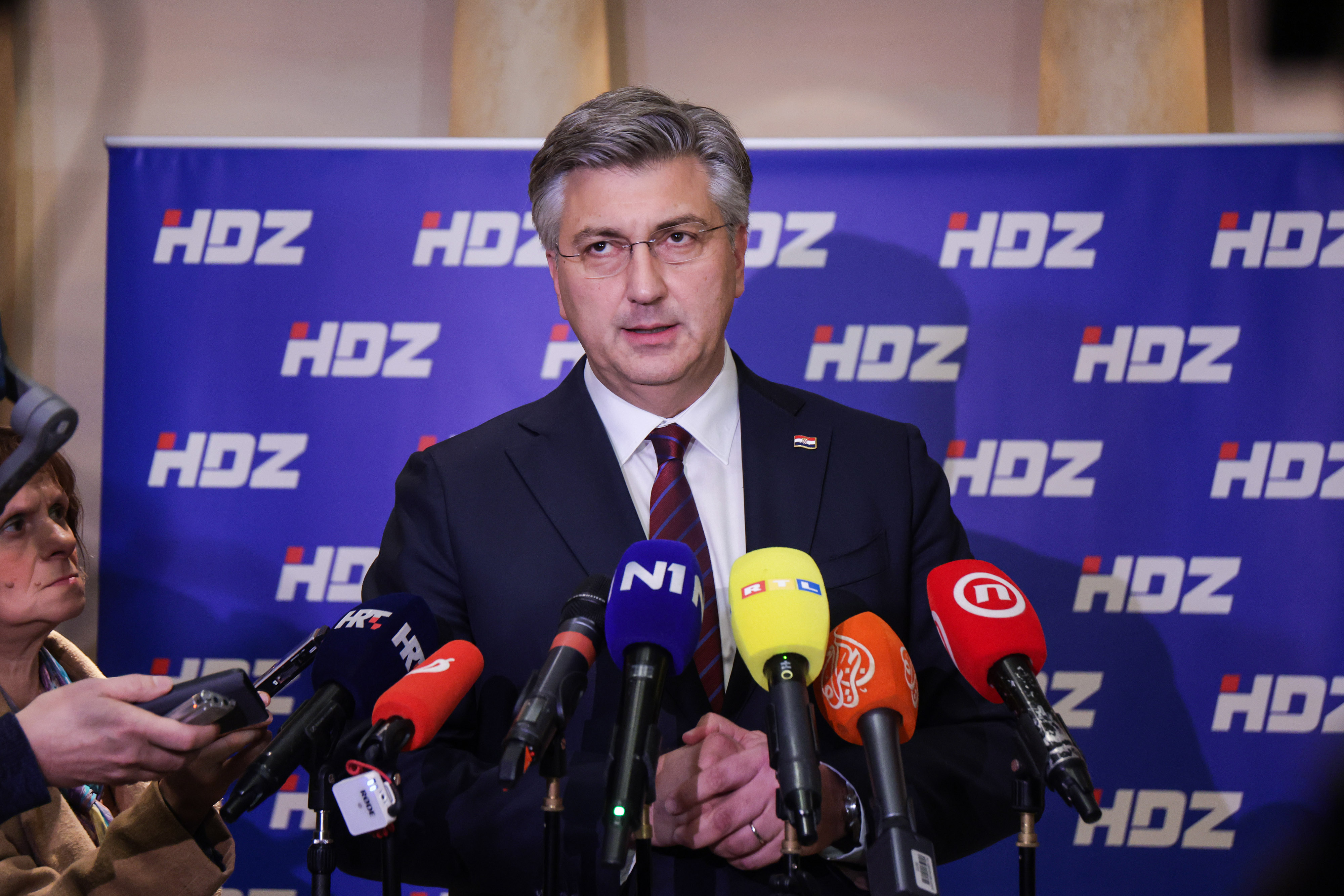 Zagreb: Andrej Plenković obratio se medijima nakon Sjednice Nacionalnog odbora HDZ-a